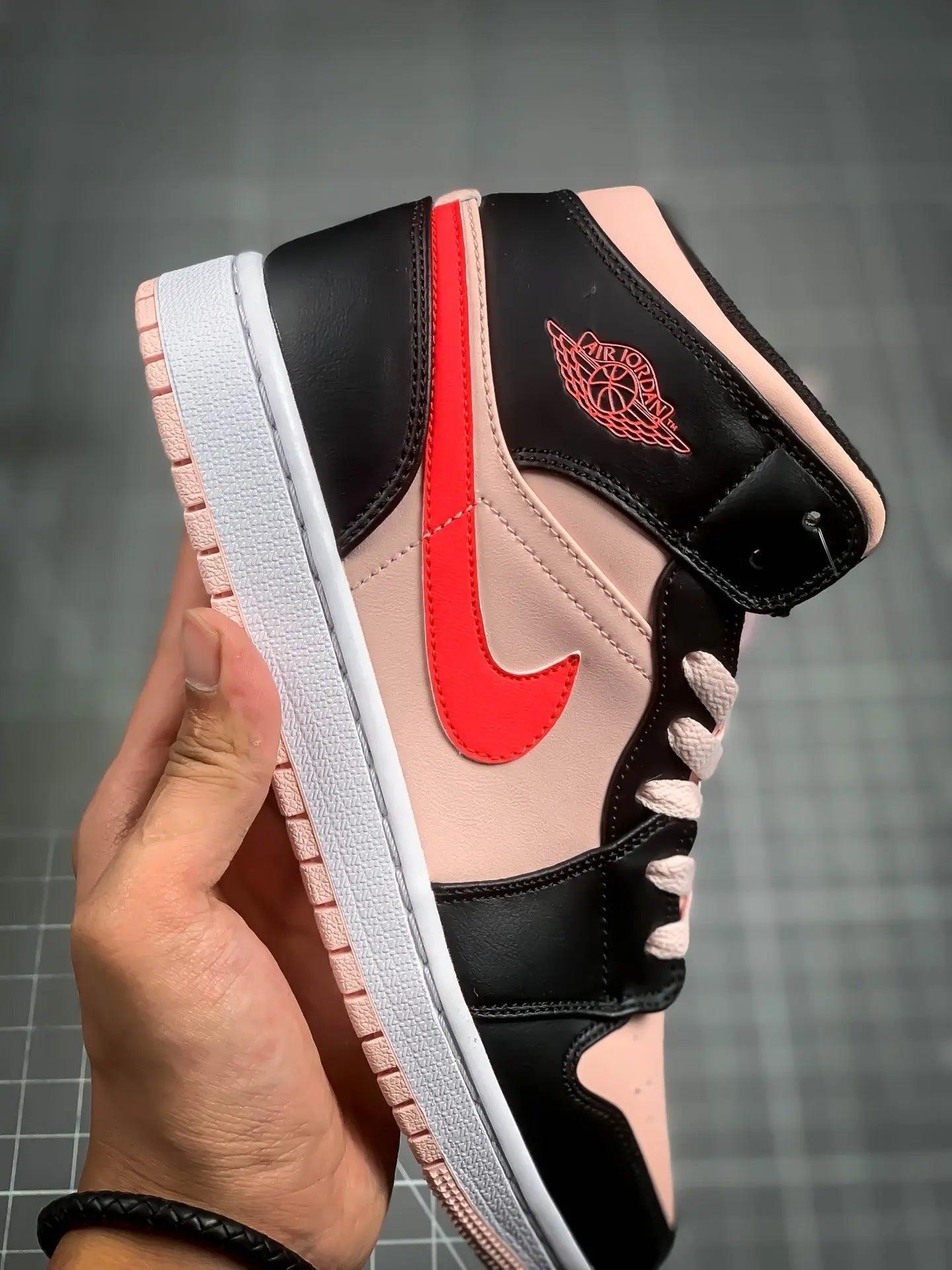 Custom Air Jordan 1 Mid Pink - sneakerhypesusa