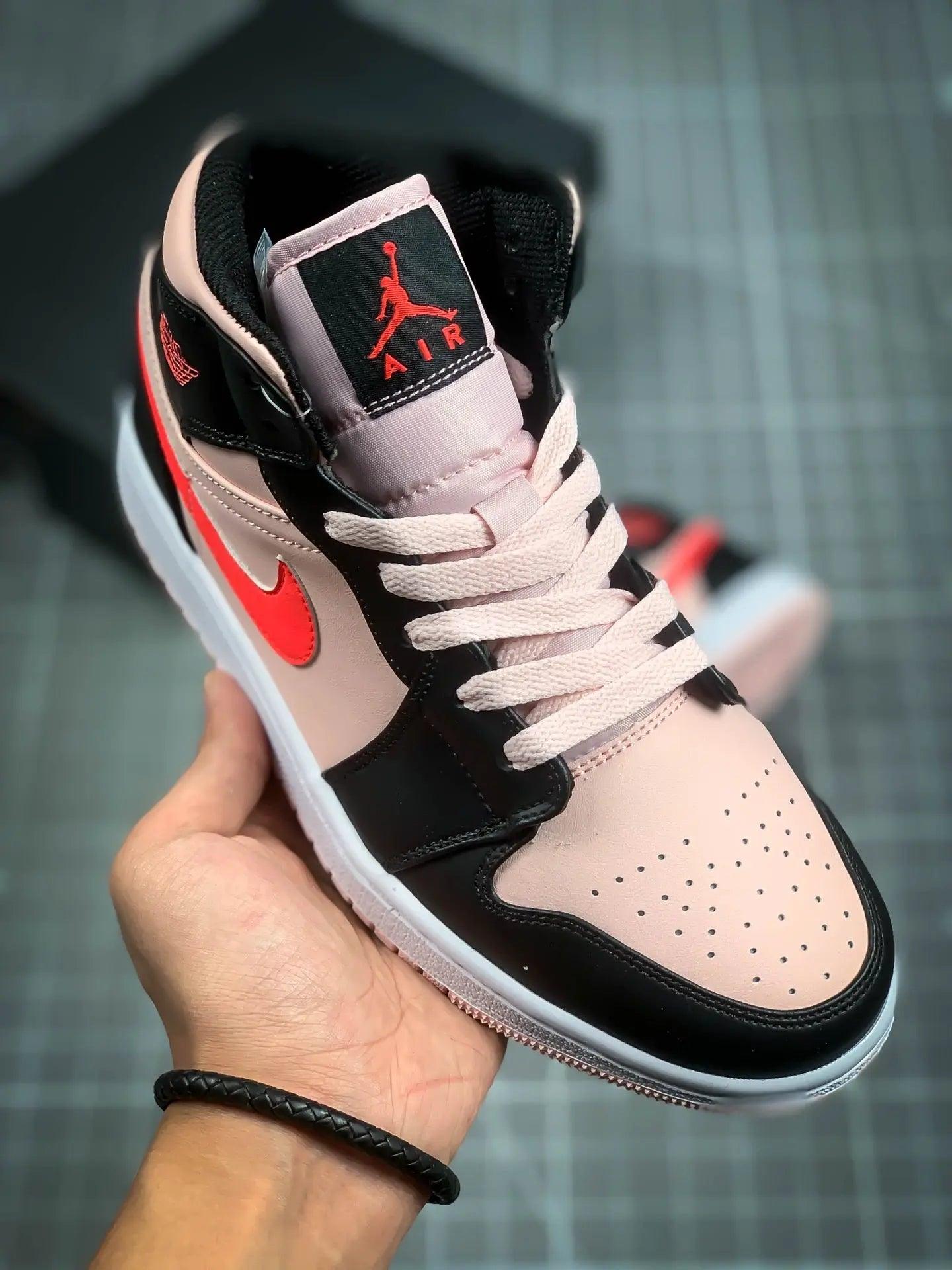 Custom Air Jordan 1 Mid Pink - sneakerhypesusa