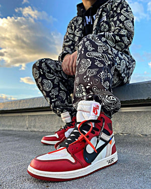 Custom Air Jordan 1 OFF-White Chicago Sneakers - sneakerhypesusa