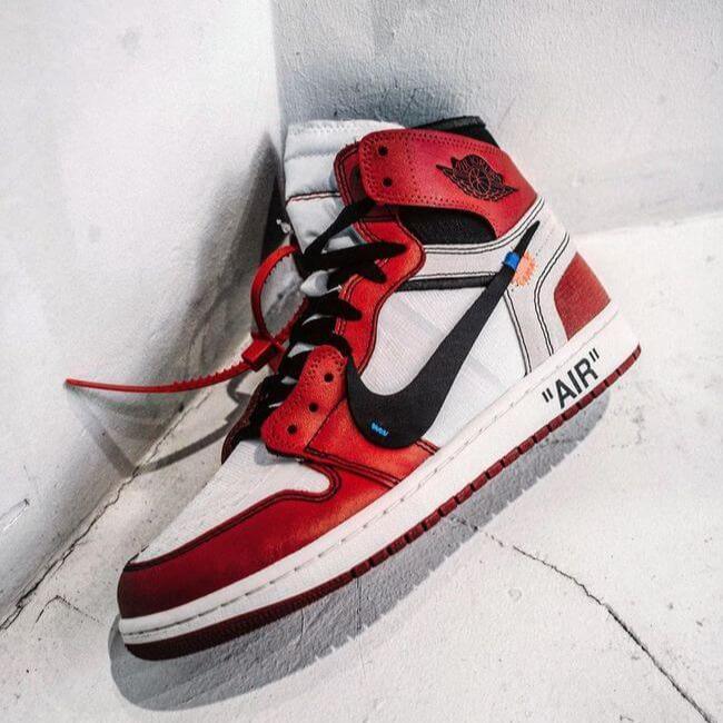 Custom Air Jordan 1 OFF-White Chicago Sneakers - sneakerhypesusa