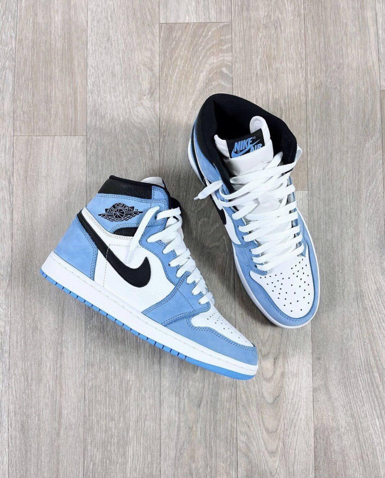 Custom Air Jordan 1 University Blue Sneakers - sneakerhypesusa