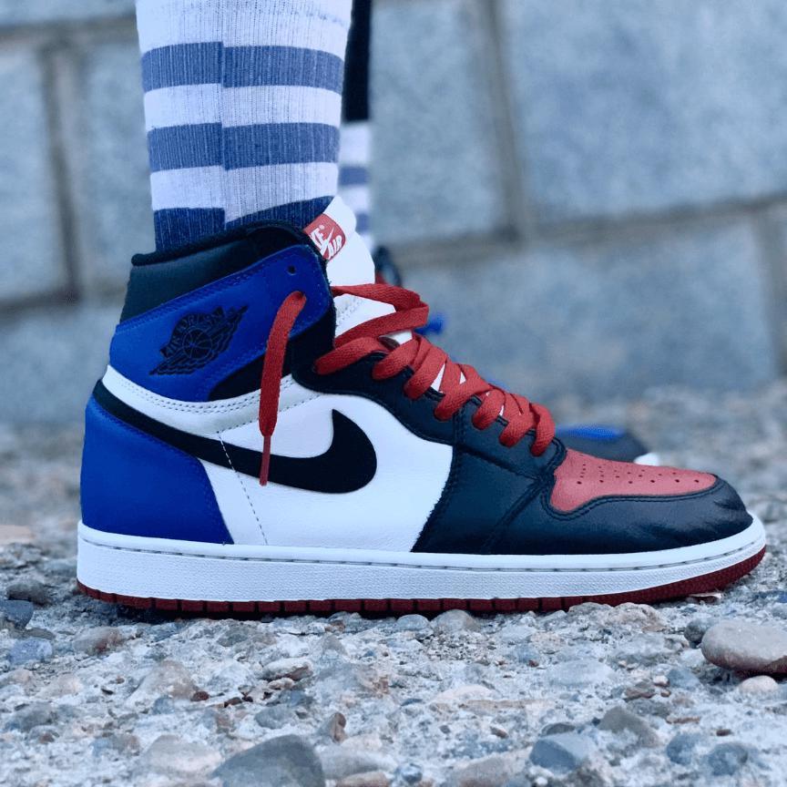 Custom Air Jordan 1 Yin Yang Blue Red Sneakers - sneakerhypesusa