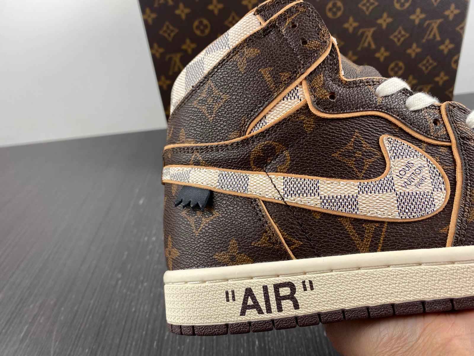 Custom Air Jordan 1 x LV x OFF-W Monogram