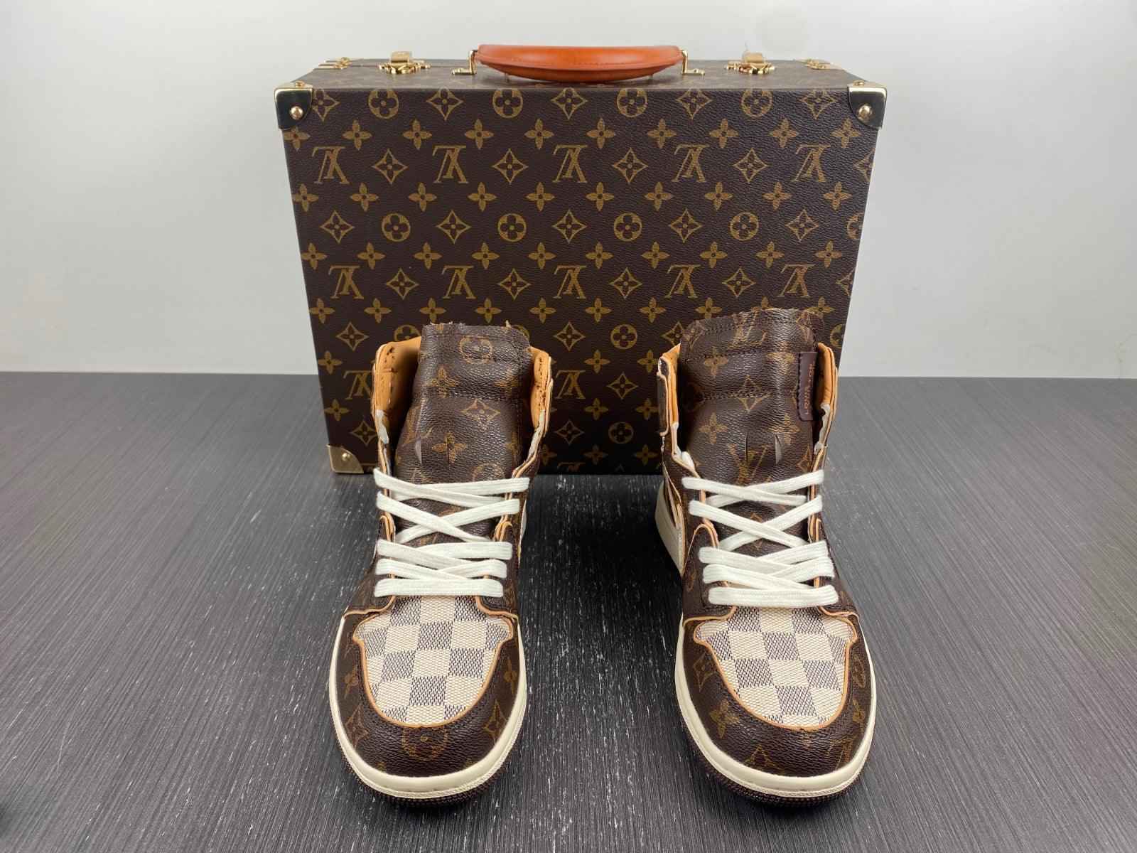 Custom Air Jordan 1 x LV x OFF-W Monogram
