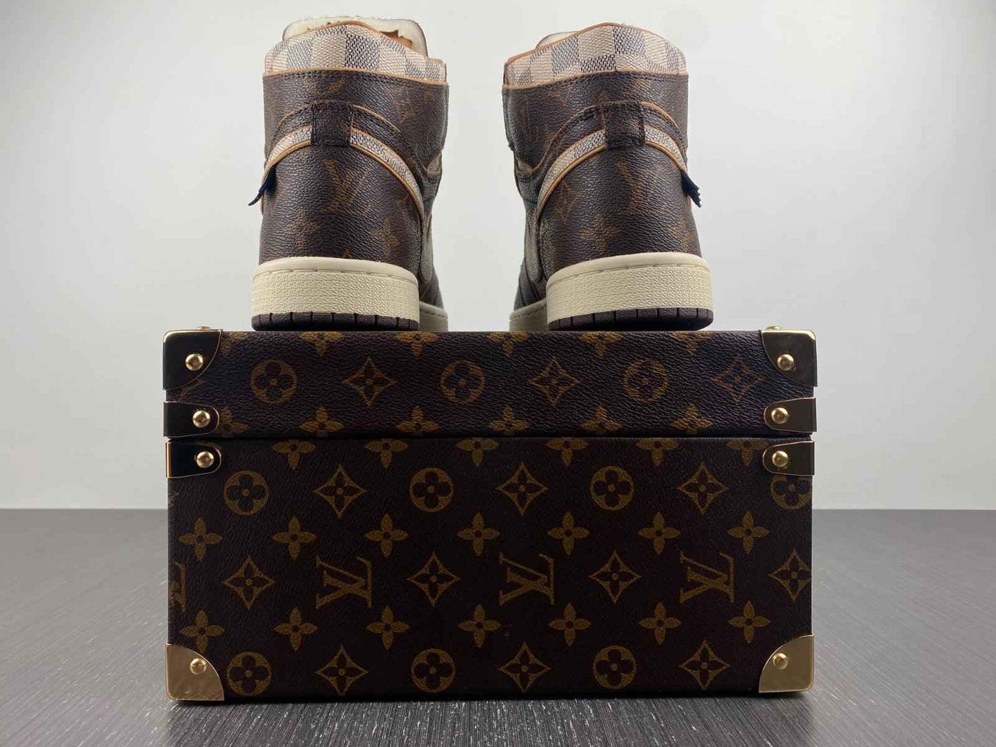 Custom Air Jordan 1 x LV x OFF-W Monogram