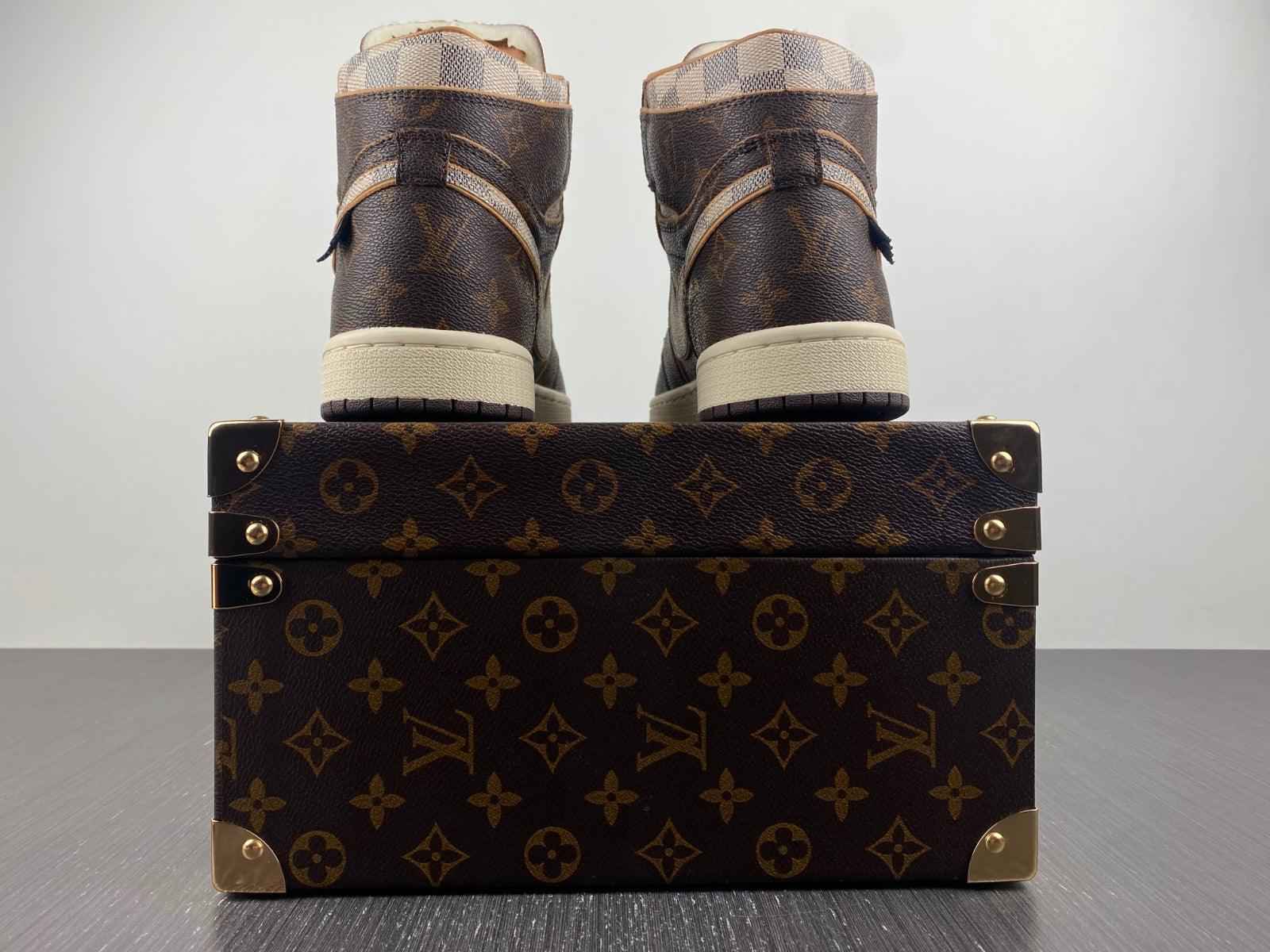Custom Air Jordan 1 x LV x OFF-W Monogram