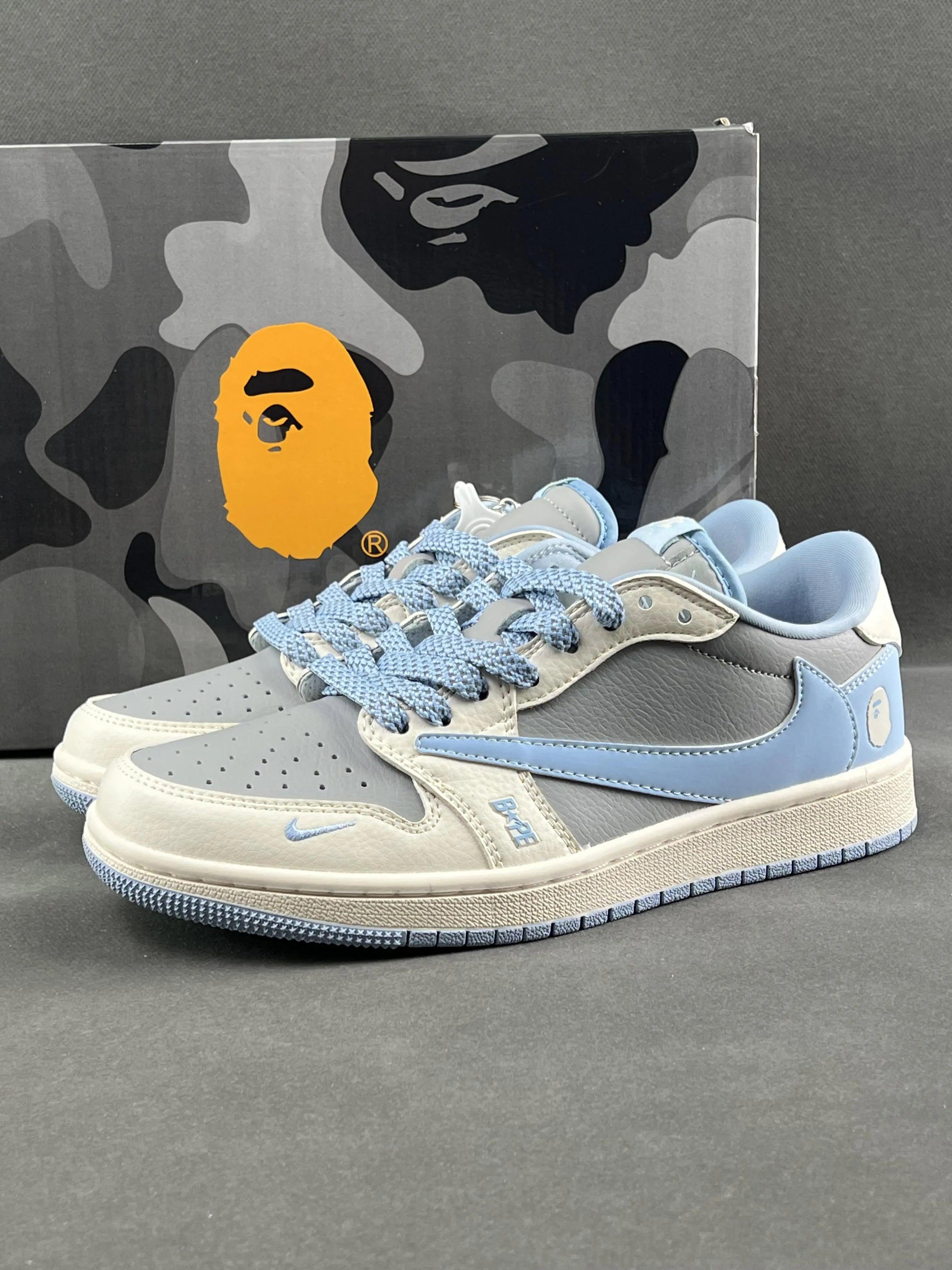 Custom Air Jordan 1 x Travis Scott x BAPE BB6588-104 sneakerland