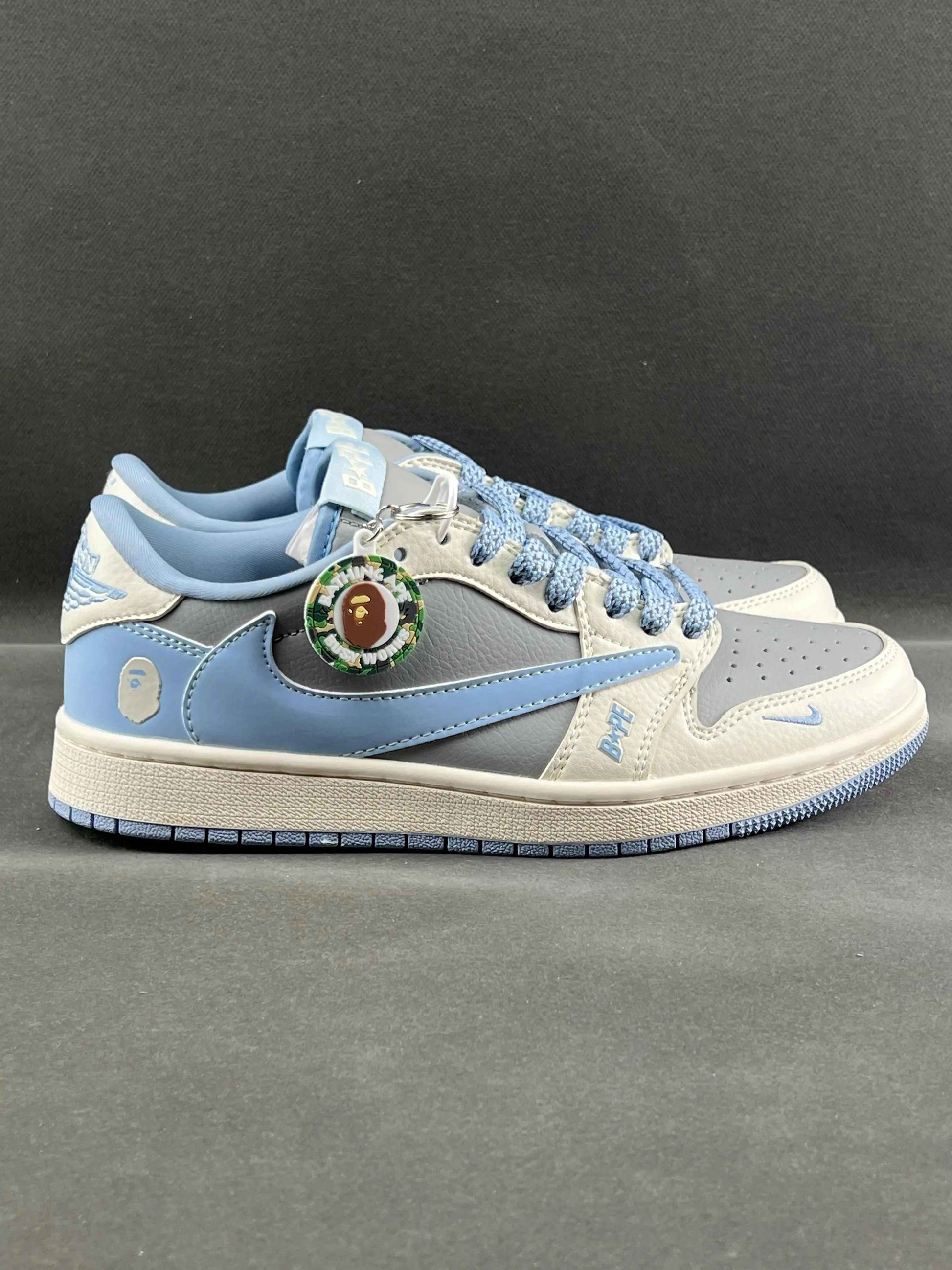 Custom Air Jordan 1 x Travis Scott x BAPE BB6588-104