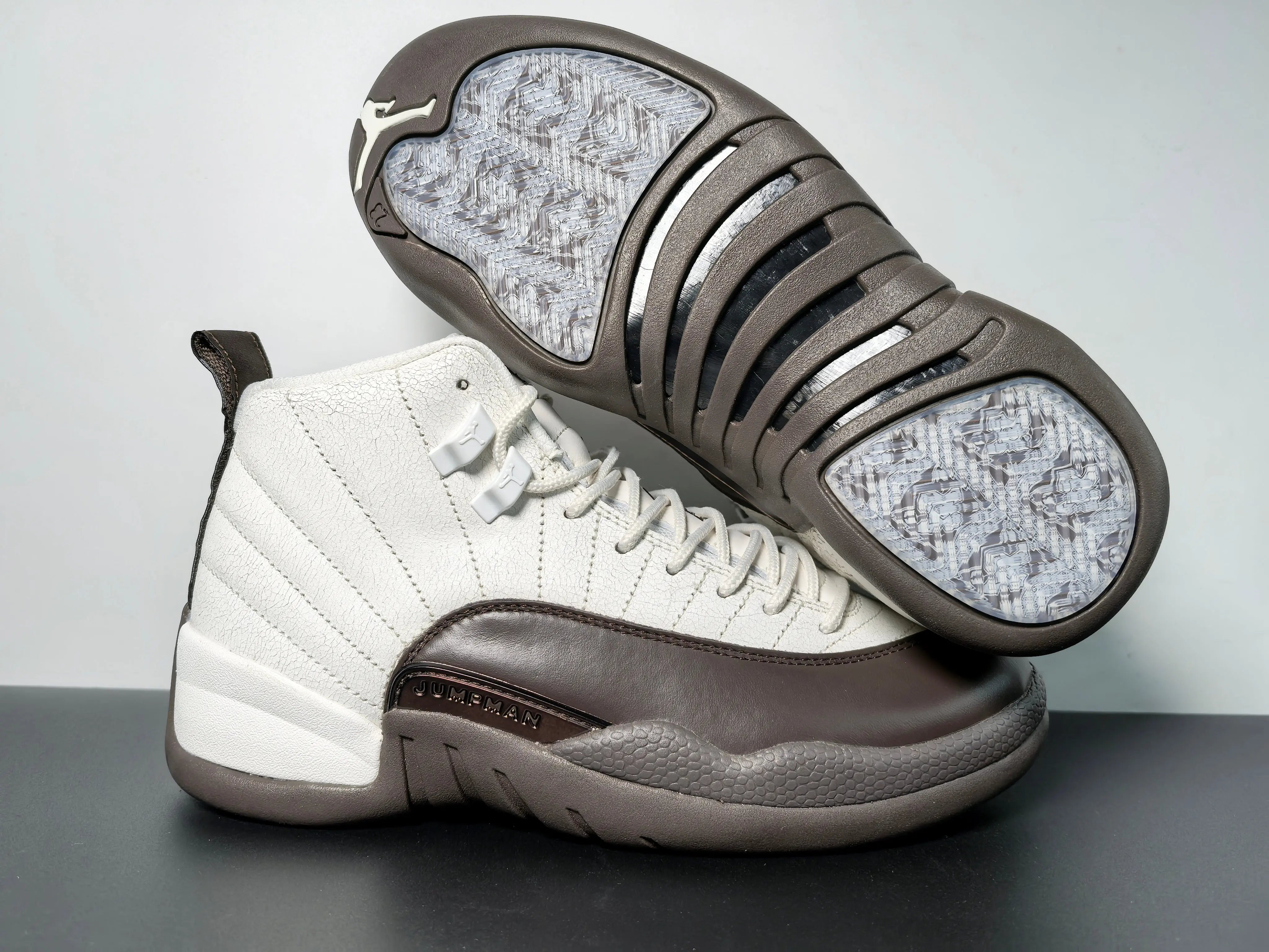 Custom Air Jordan 12 Sole Fly Cafe FZ5026-100 Sneakerhill