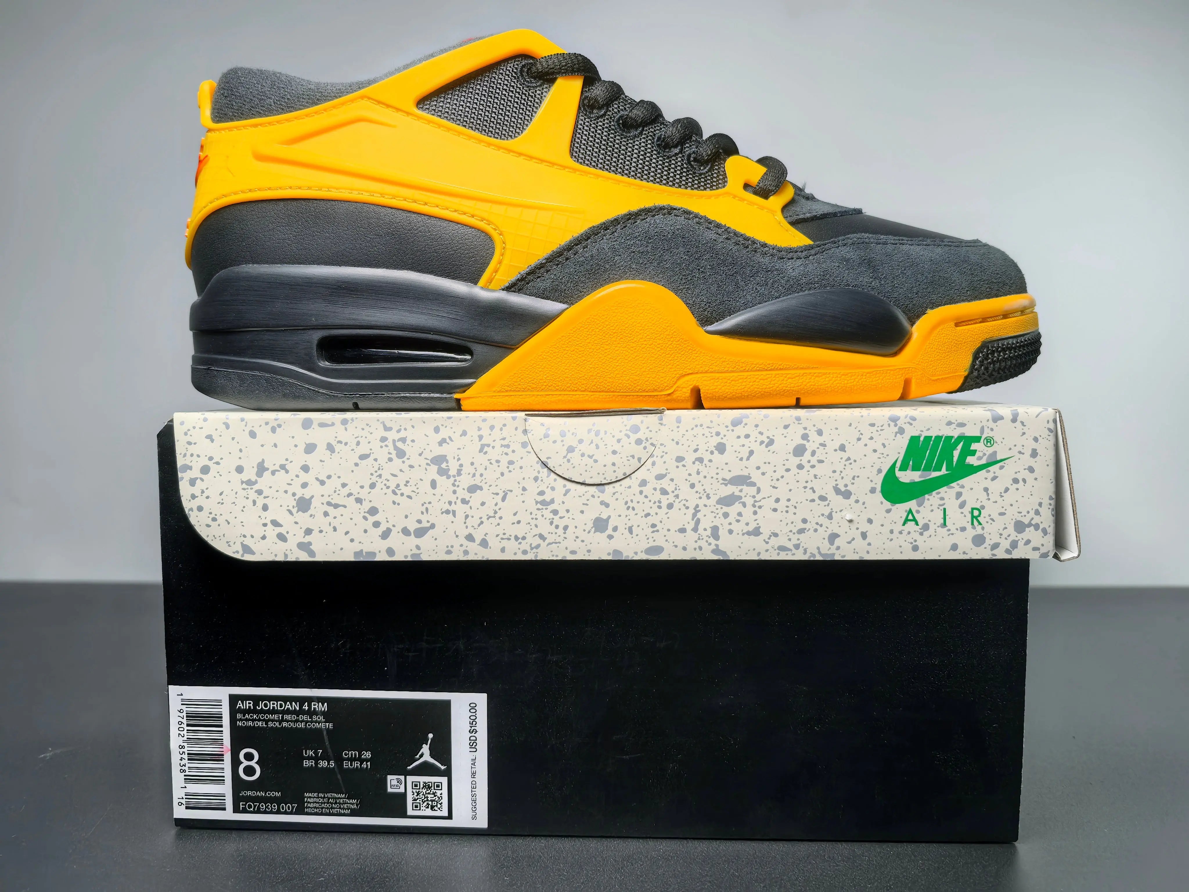 Custom Air Jordan 4 RM “Bruce Lee” FQ7939-007 Sneakerhill