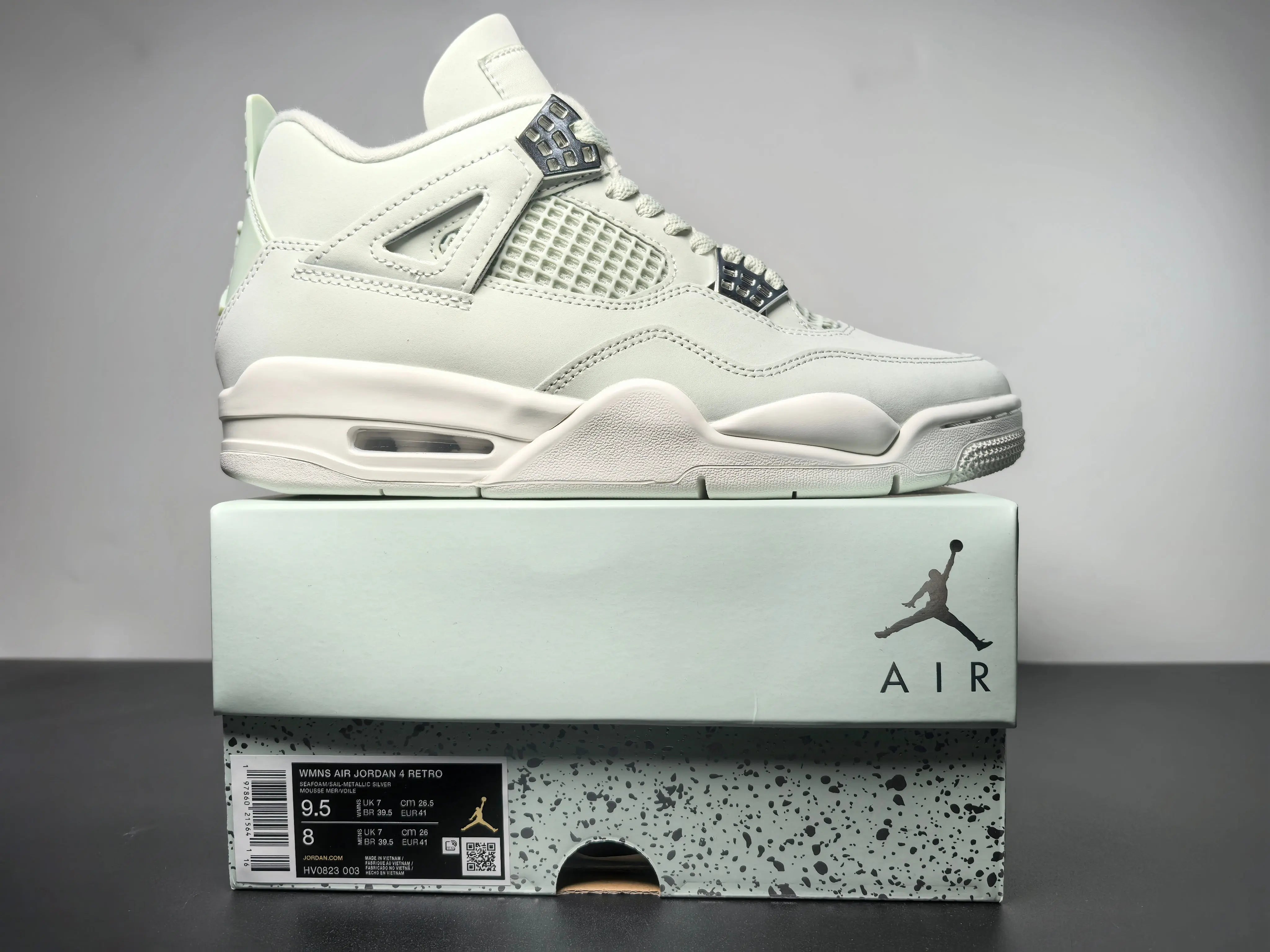 Custom Air Jordan 4 Seafoam/Sail HV0823-003 Sneakerhill