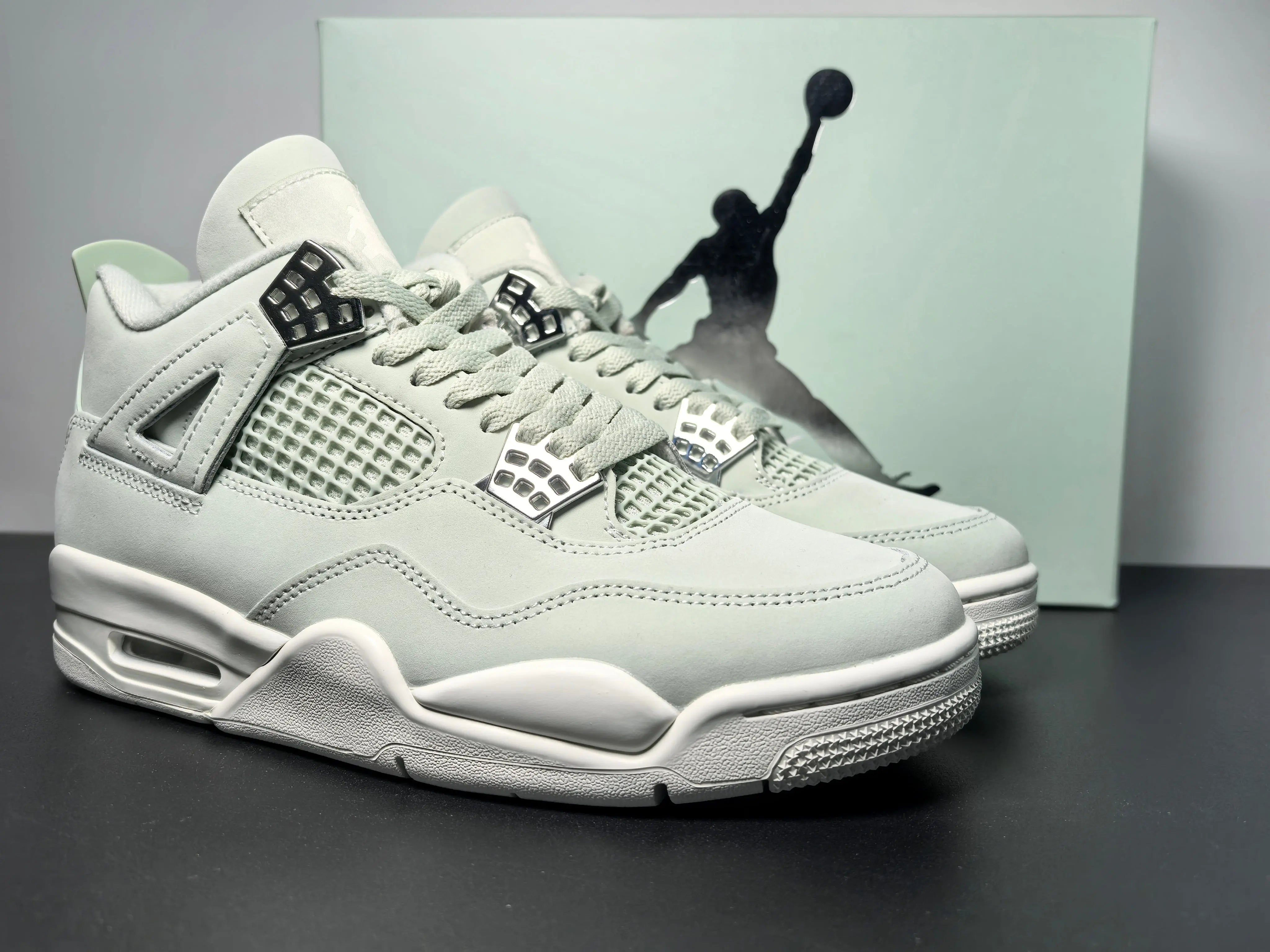 Custom Air Jordan 4 Seafoam/Sail HV0823-003 Sneakerhill