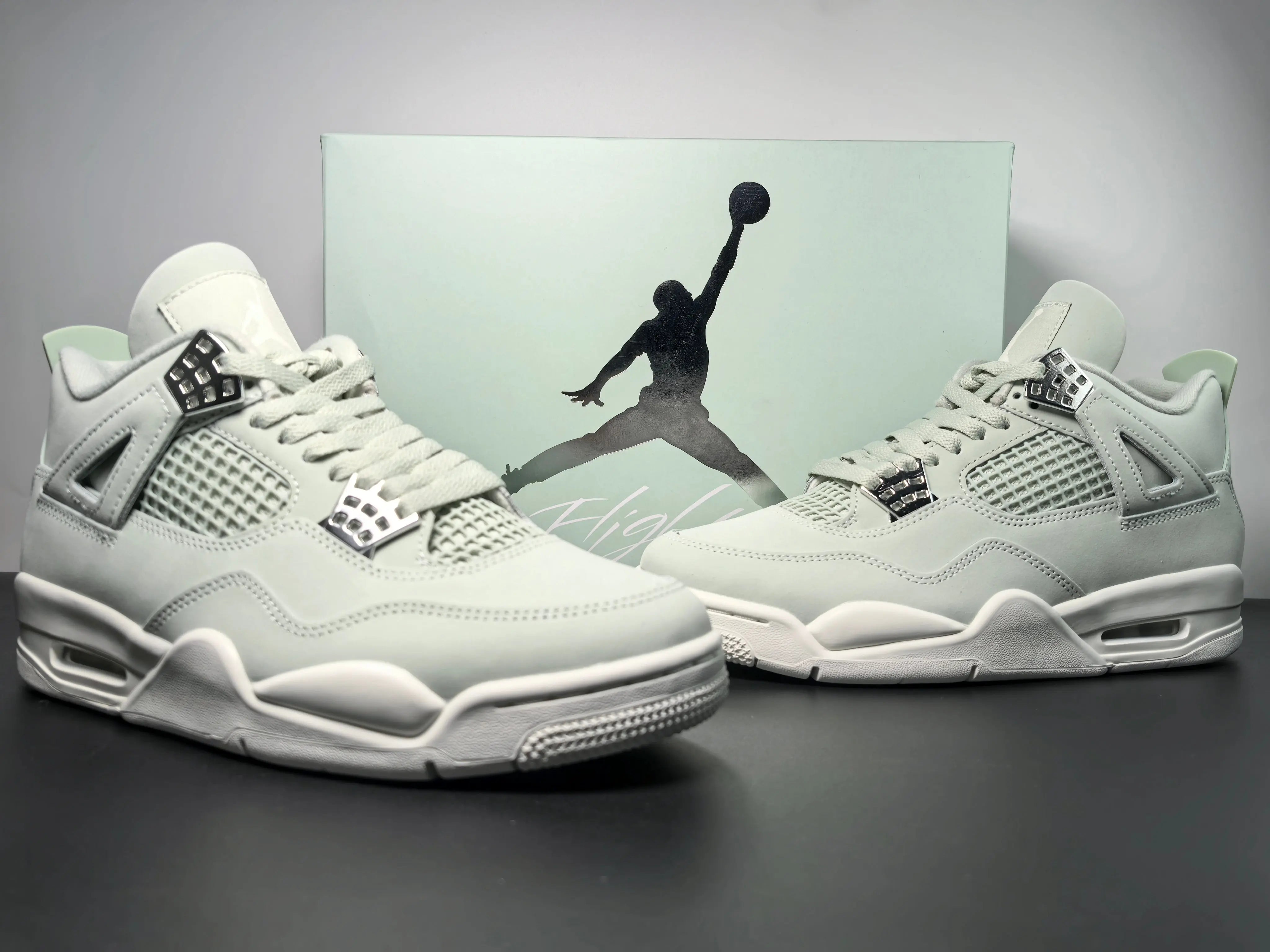 Custom Air Jordan 4 Seafoam/Sail HV0823-003 Sneakerhill