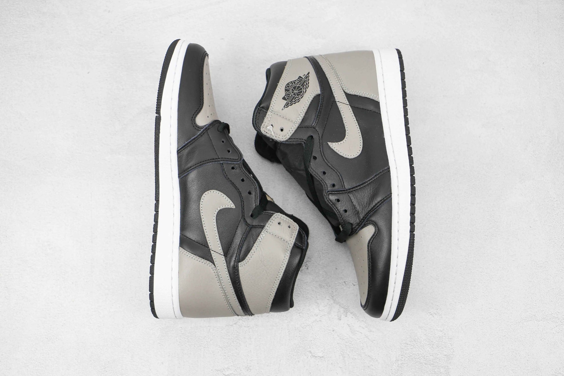 Custom Black Grey Jordan 1 High Q ( Customs And Box ), Jordan 1 Sneakers