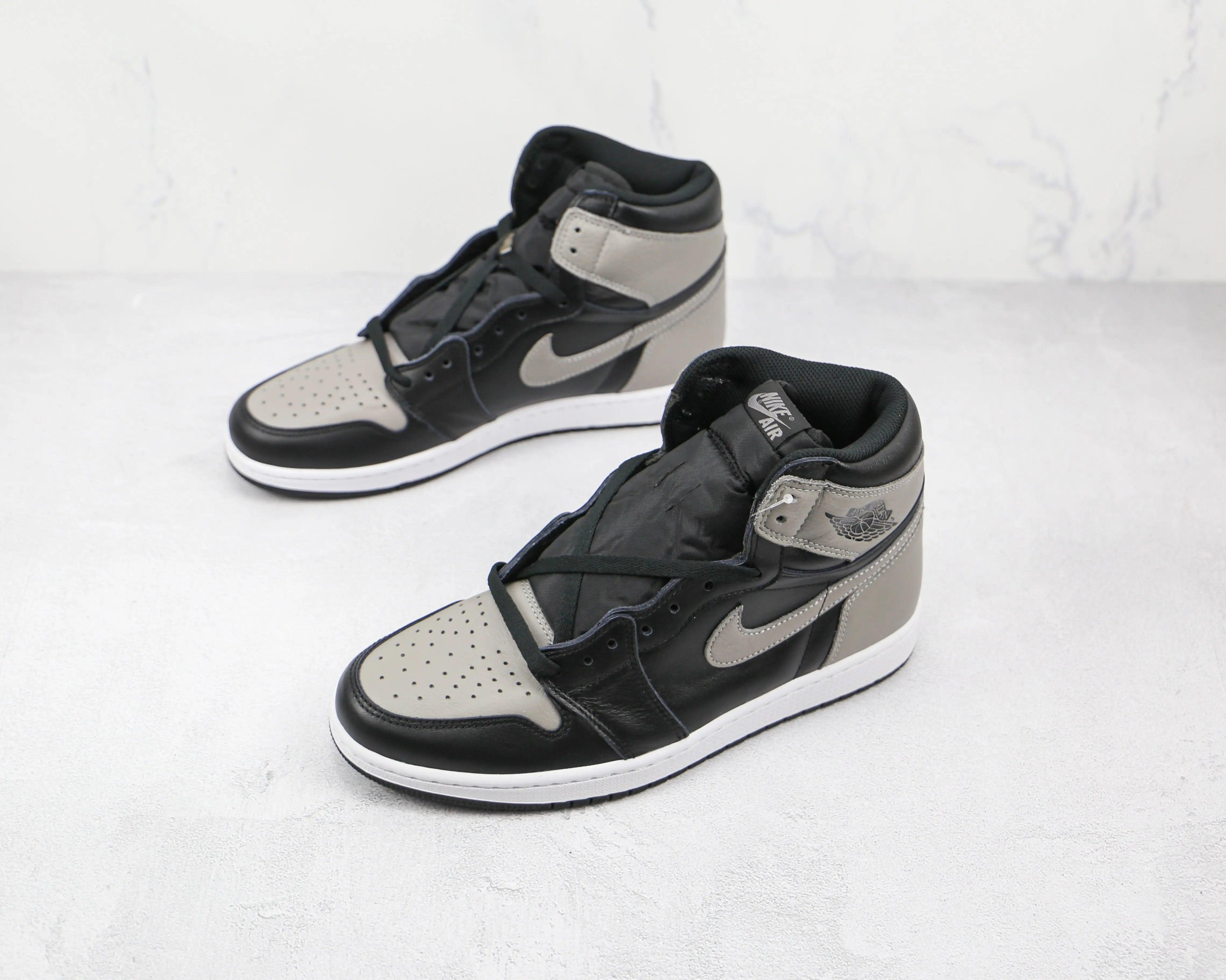 Custom Black Grey Jordan 1 High Q ( Customs And Box ), Jordan 1 Sneakers - sneakerhypesusa