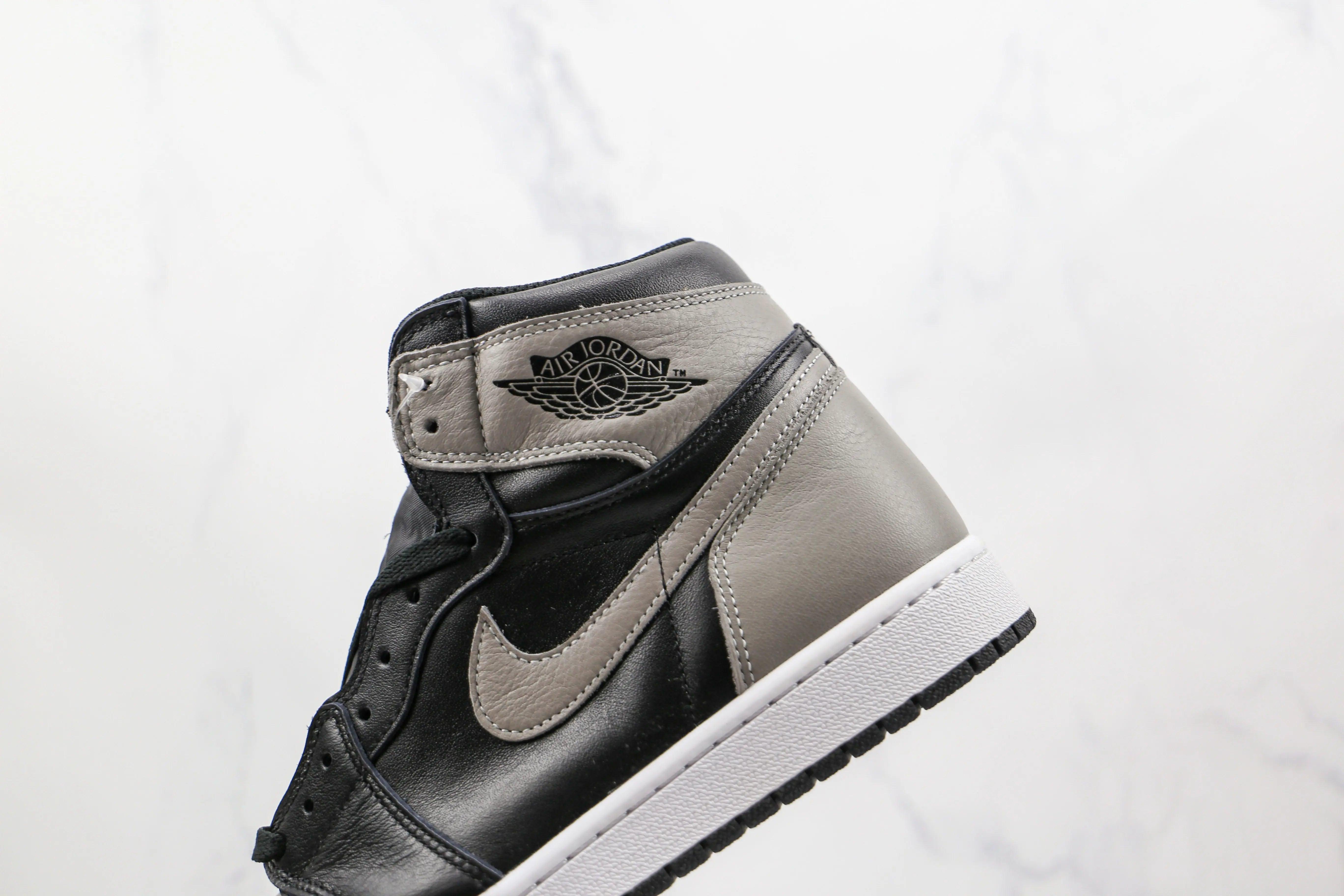 Custom Black Grey Jordan 1 High Q ( Customs And Box ), Jordan 1 Sneakers - sneakerhypesusa