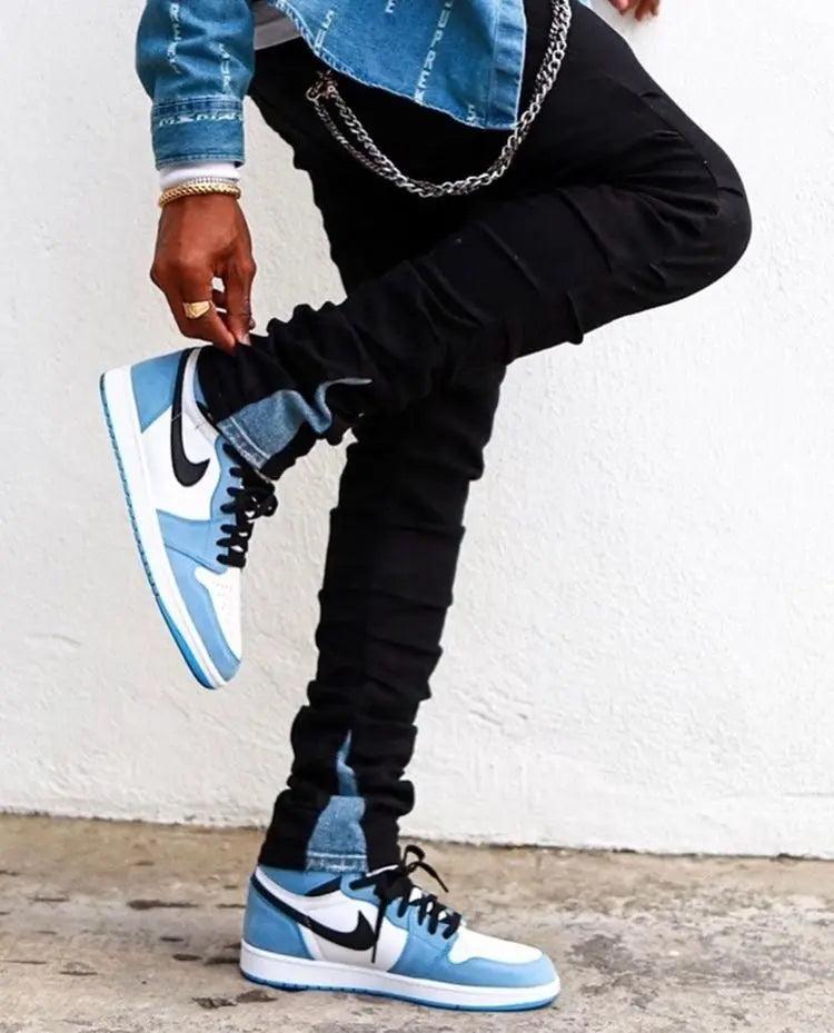 Custom Blue Black White Jordan 1 High Q - sneakerhypesusa