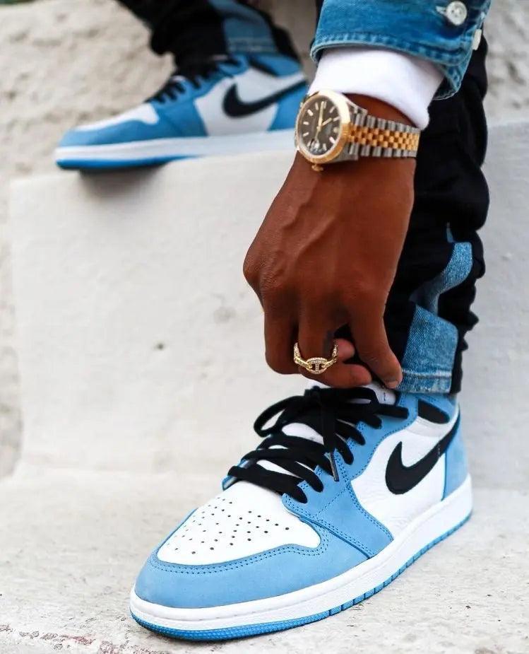 Custom Blue Black White Jordan 1 High Q - sneakerhypesusa