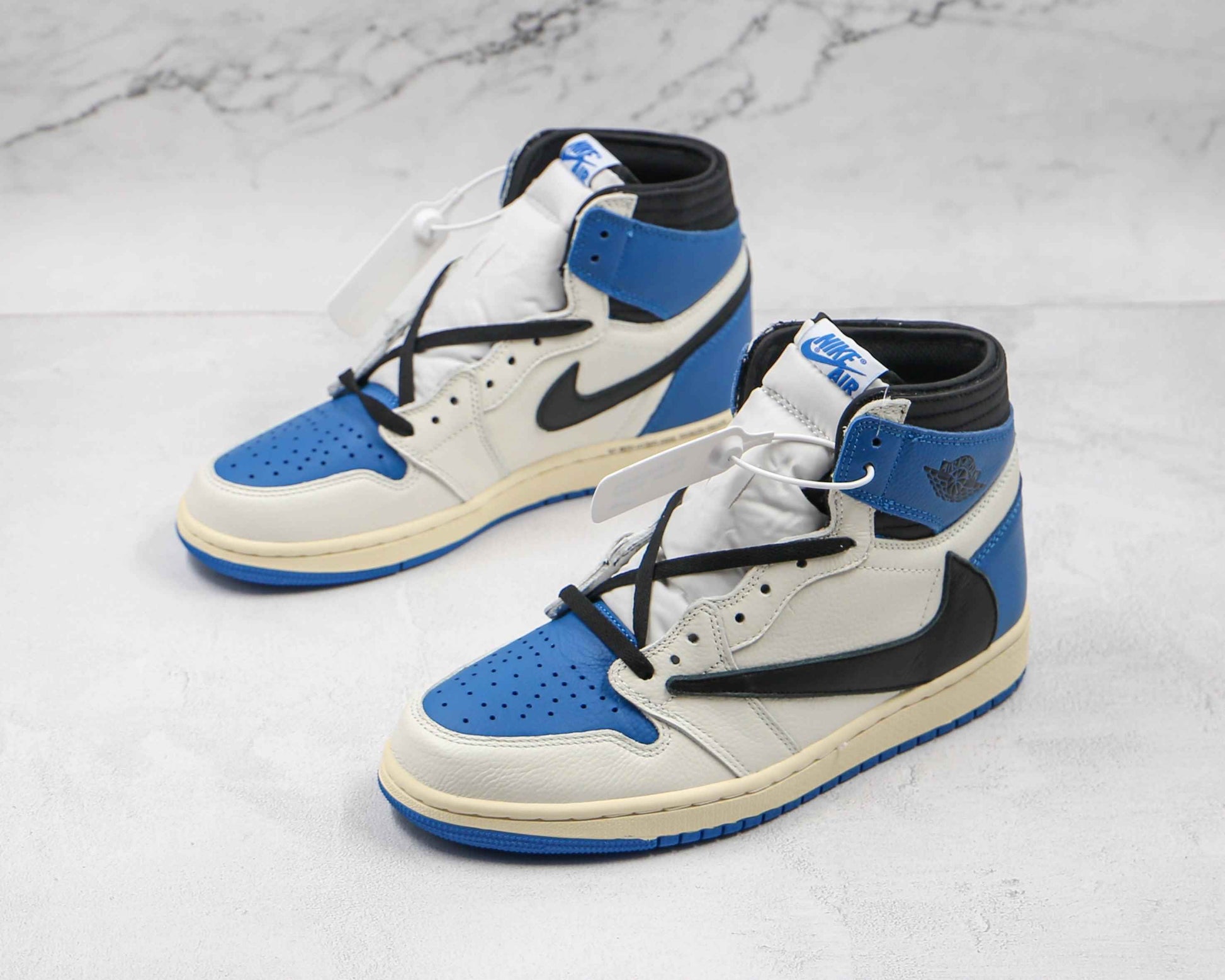 Custom Blue T-Scott x Fragment x Air Jordan 1 High Q