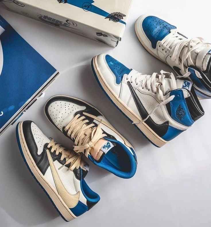 Custom Blue T-Scott x Fragment x Air Jordan 1 High Q