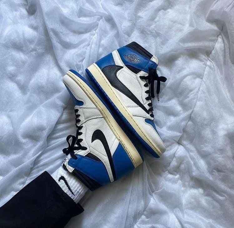 Custom Blue T-Scott x Fragment x Air Jordan 1 High Q
