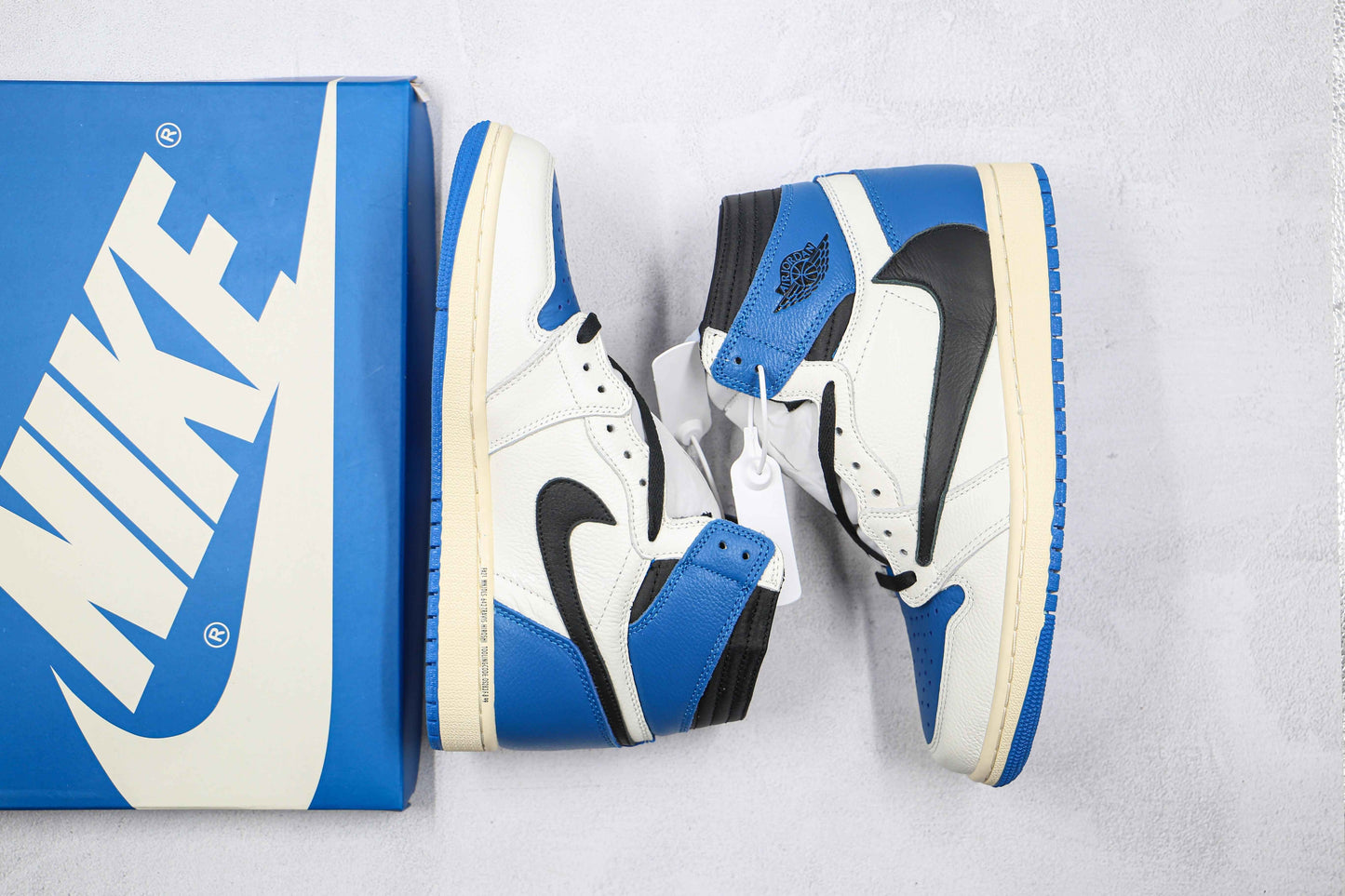 Custom Blue T-Scott x Fragment x Air Jordan 1 High Q