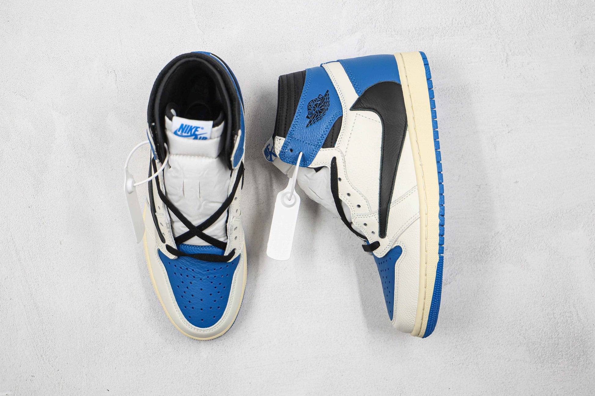 Custom Blue T-Scott x Fragment x Air Jordan 1 High Q