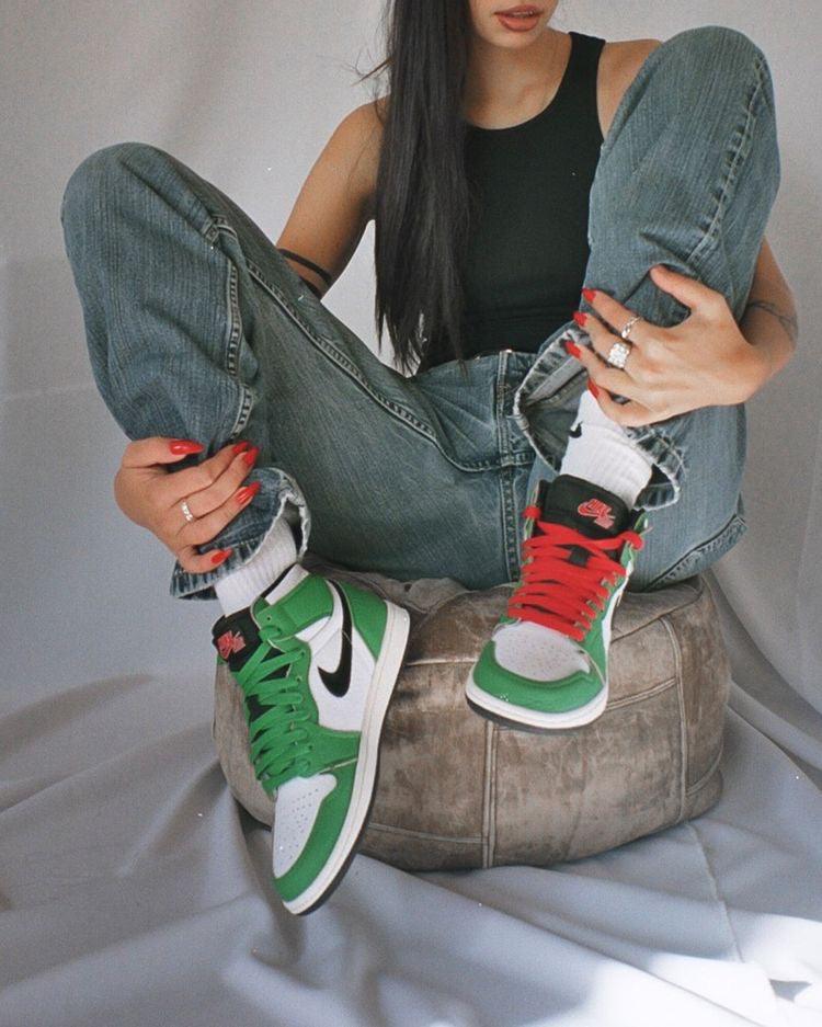 Custom GREEN Jordan 1 High Q - sneakerhypesusa