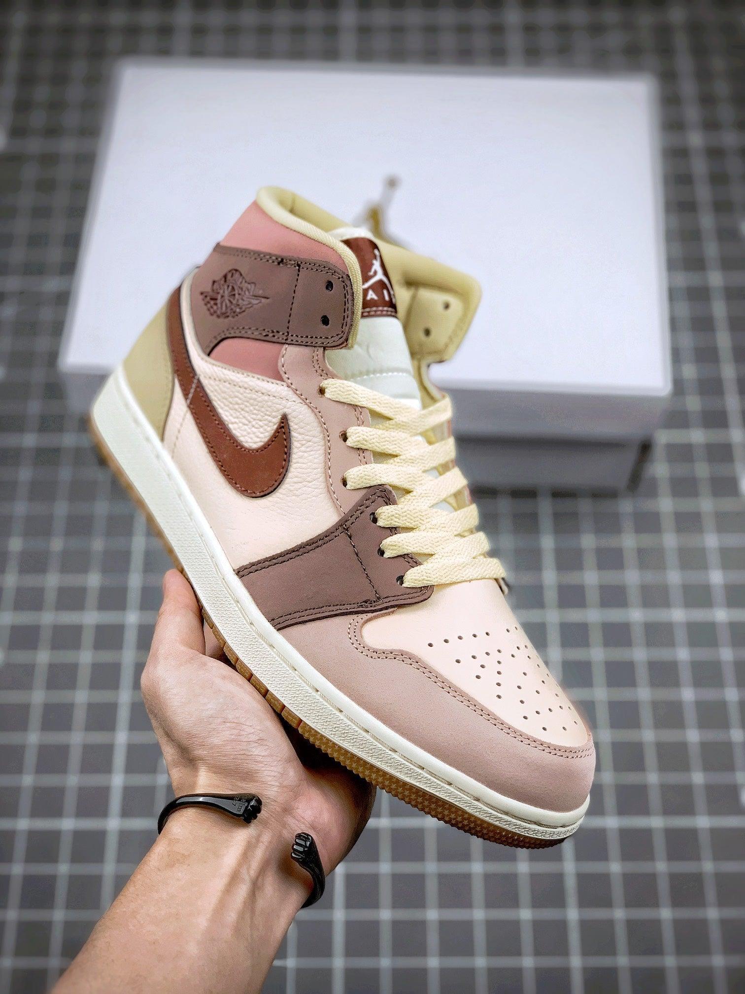 Custom Jordan 1 Mid SE Dark Pony Smoky Mauve DO7440-821 sneakerhypesusa