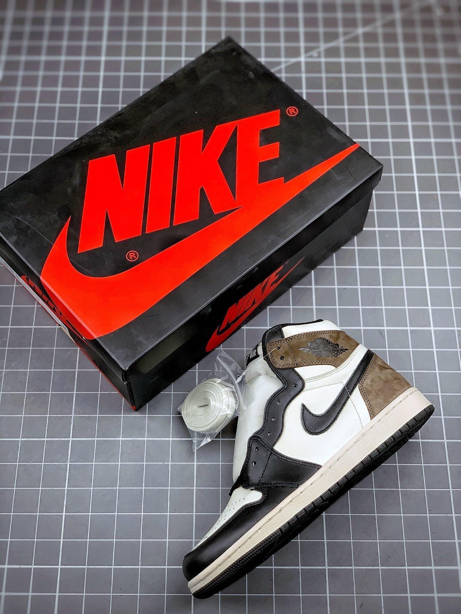 Custom Jordan 1 Retro High Dark Mocha - 555088-105 sneakerhypesusa