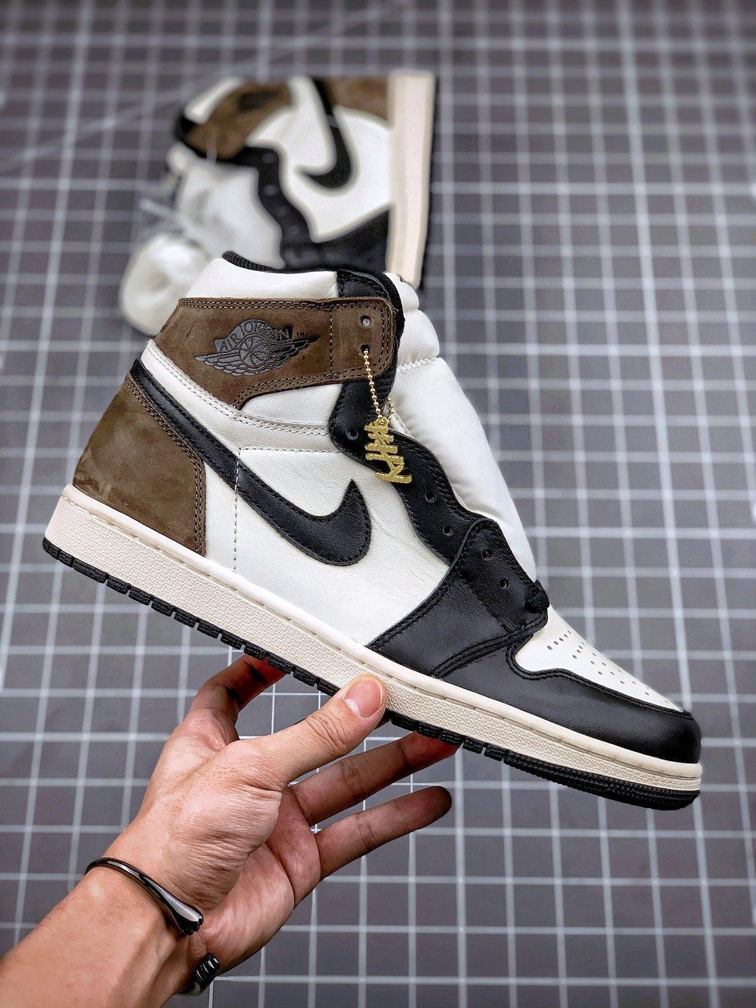 Custom Jordan 1 Retro High Dark Mocha - 555088-105 sneakerhypesusa