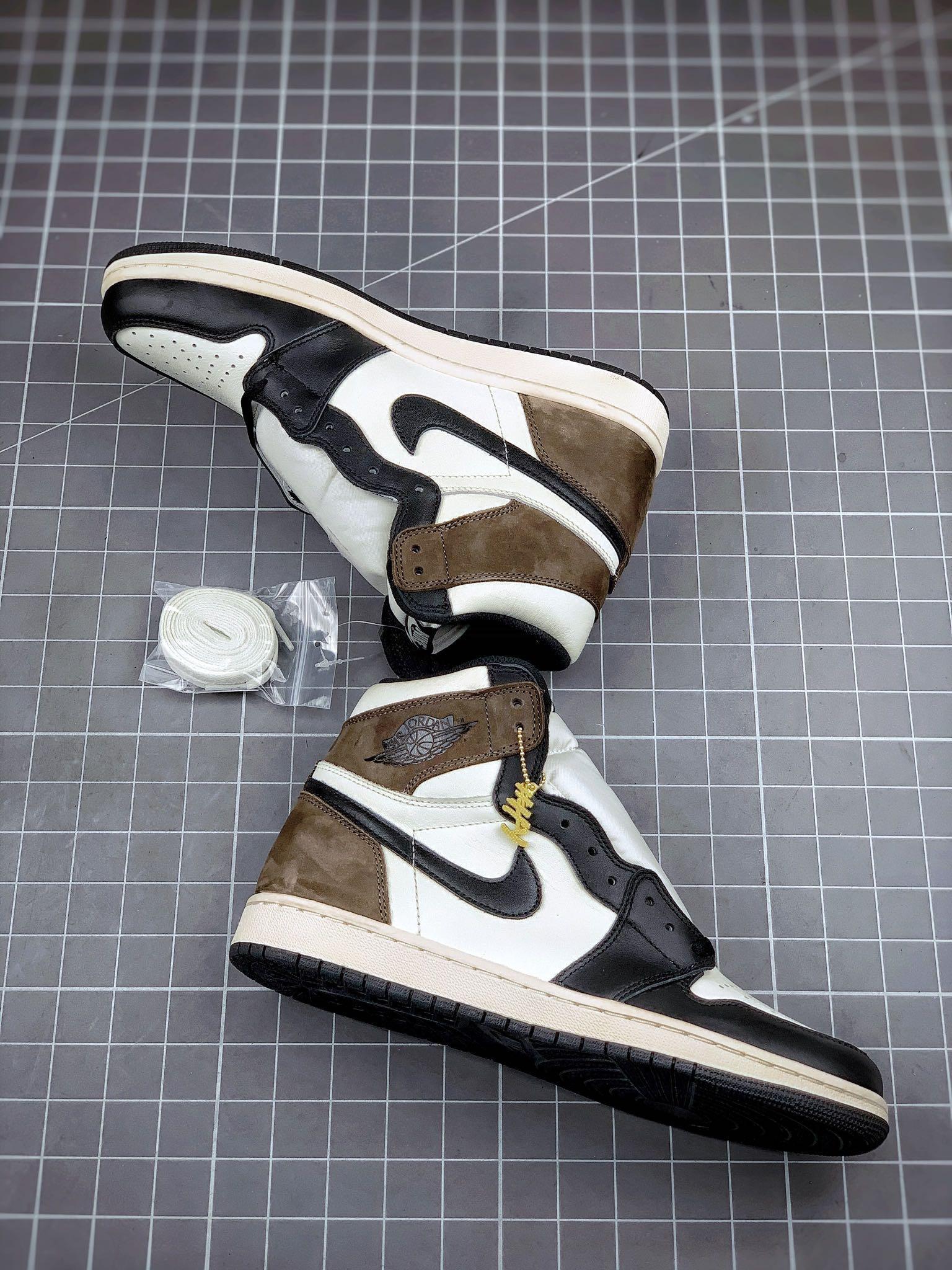 Custom Jordan 1 Retro High Dark Mocha - 555088-105 sneakerhypesusa