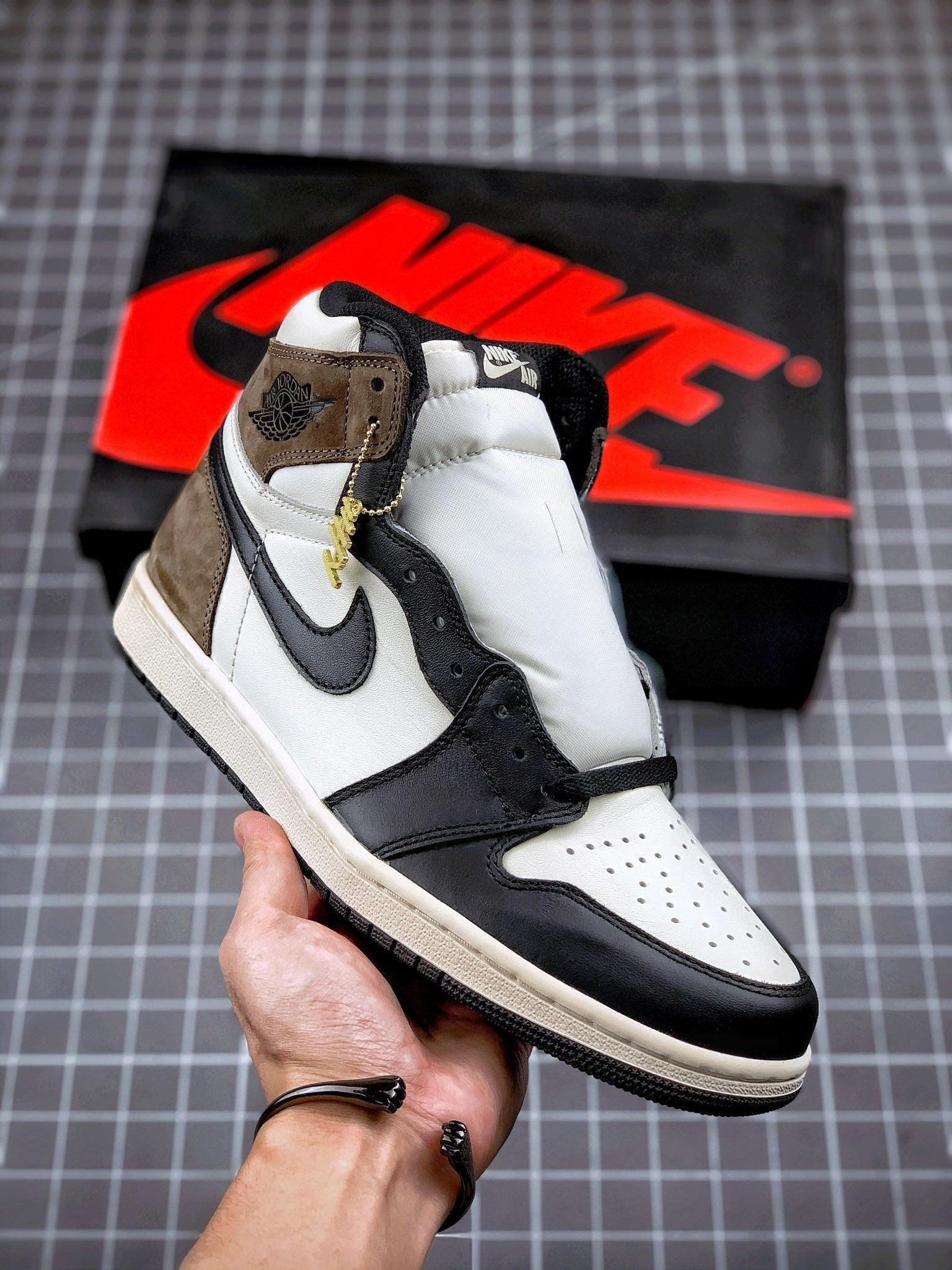 Custom Jordan 1 Retro High Dark Mocha - 555088-105 sneakerhypesusa