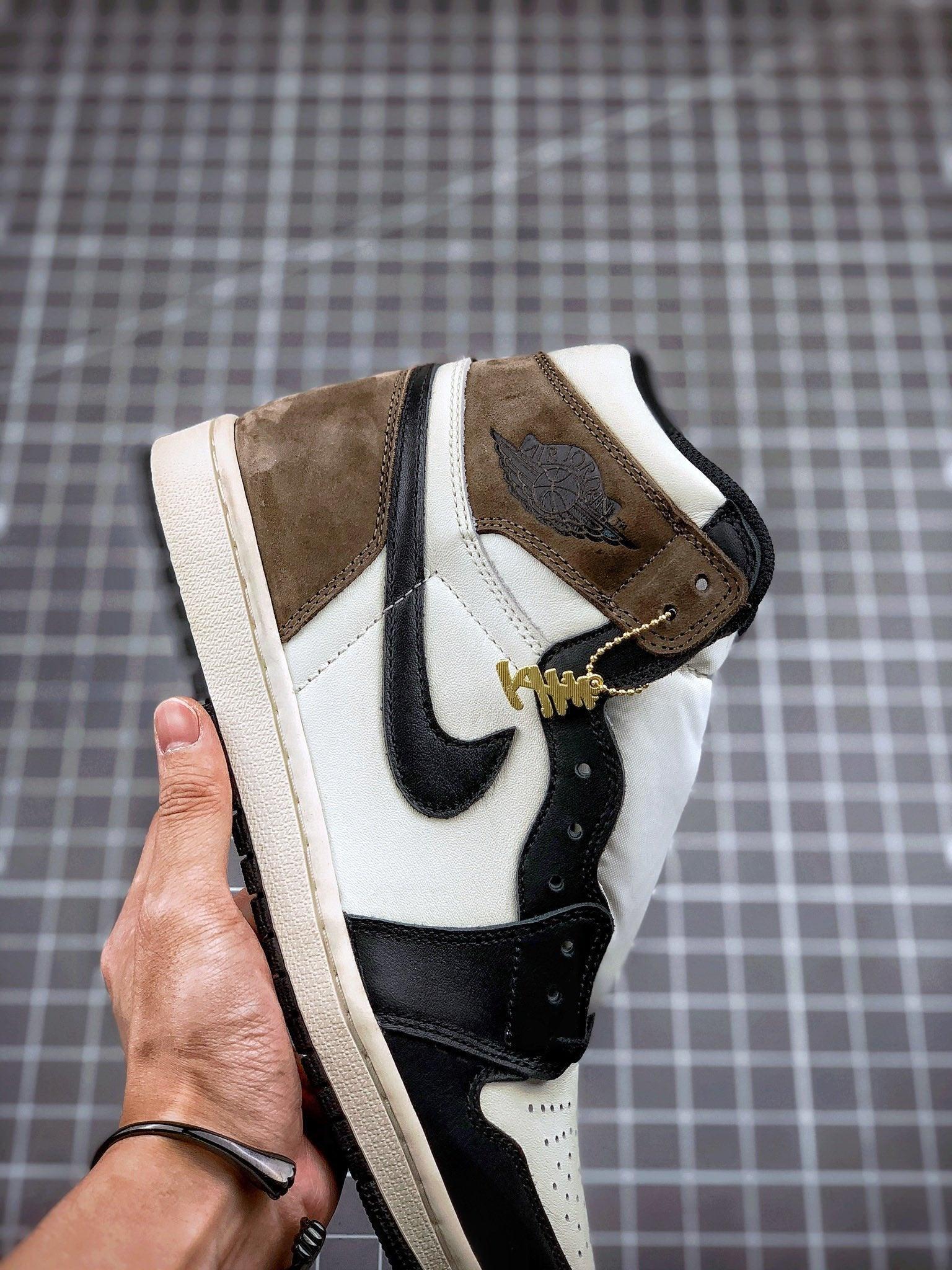 Custom Jordan 1 Retro High Dark Mocha - 555088-105 sneakerhypesusa