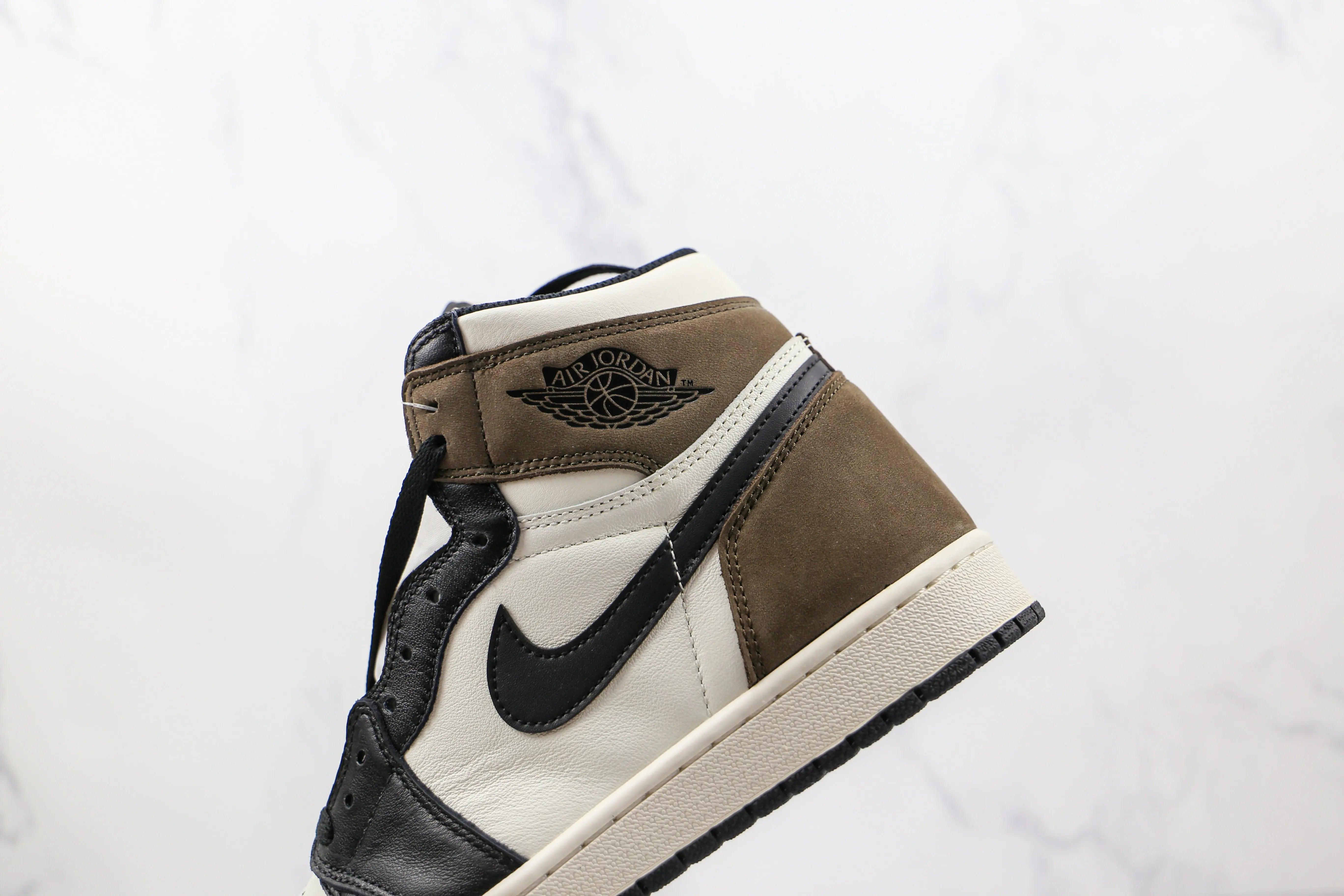 Custom Jordan 1  Retro High Dark Mocha High Q - sneakerhypesusa