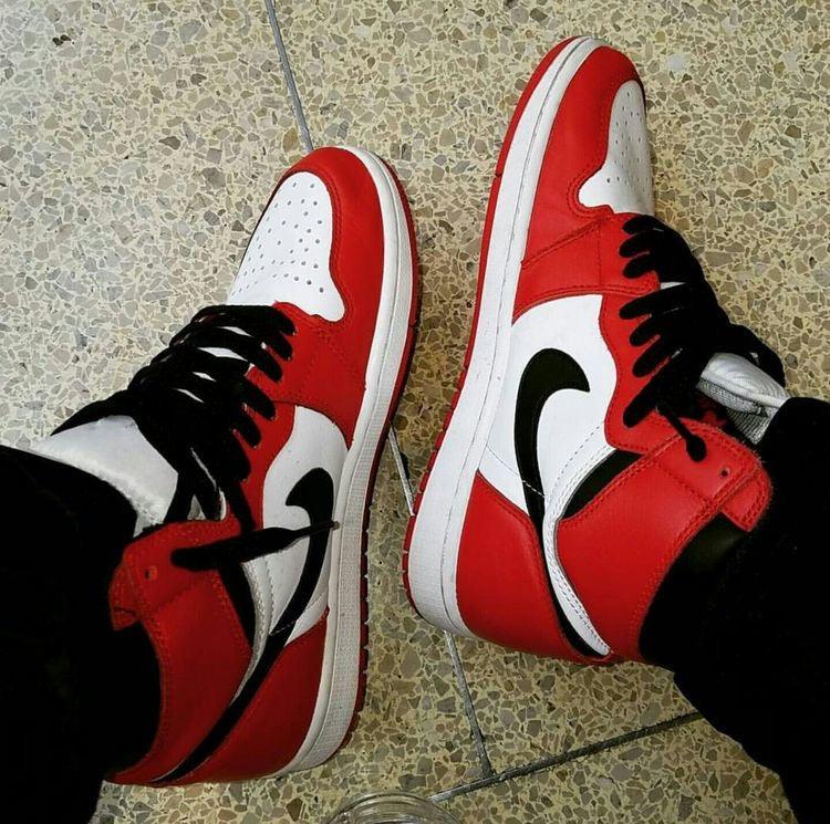 Custom RED Black White Jordan 1 CHICAGO Sneakerhypes - sneakerhypesusa