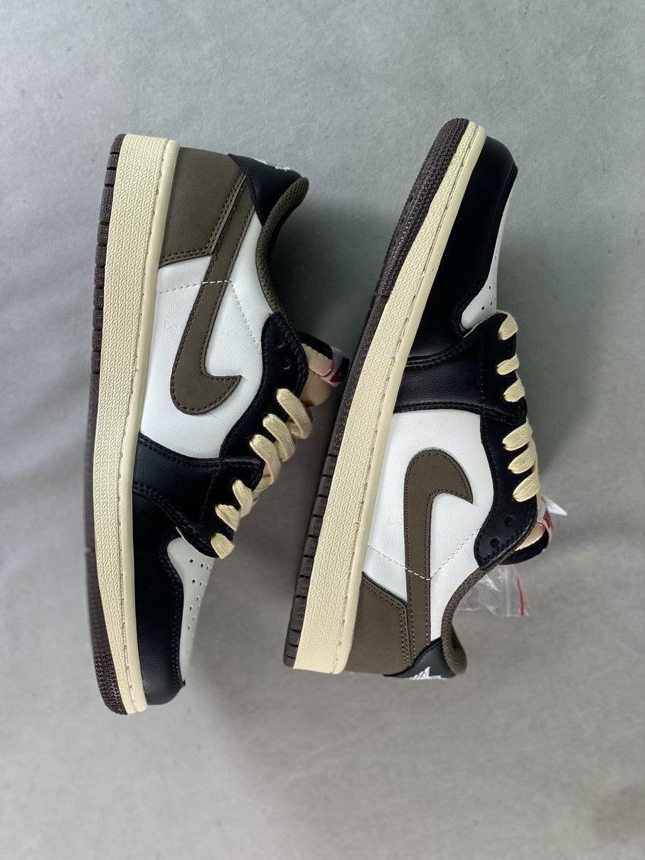 Custom Travis Scott × Air Jordan 1 Low OG “Reverse M CQ4277 105 - sneakerhypesusa