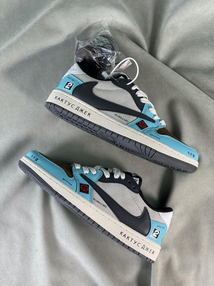 Custom Travis Scott x Air Jordan 1 Low OG SP 'JACKBOYS' DM7866-009 - sneakerhypesusa