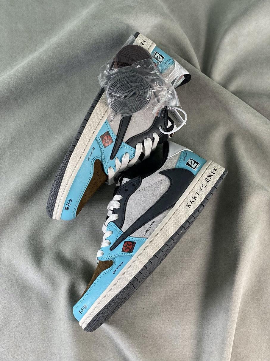 Custom Travis Scott x Air Jordan 1 Low OG SP 'JACKBOYS' DM7866-009 - sneakerhypesusa