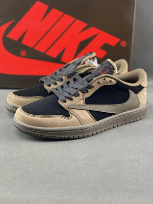 Custom Travis Scott x Air Jordan 1 Low Velvet Brown sneakerland