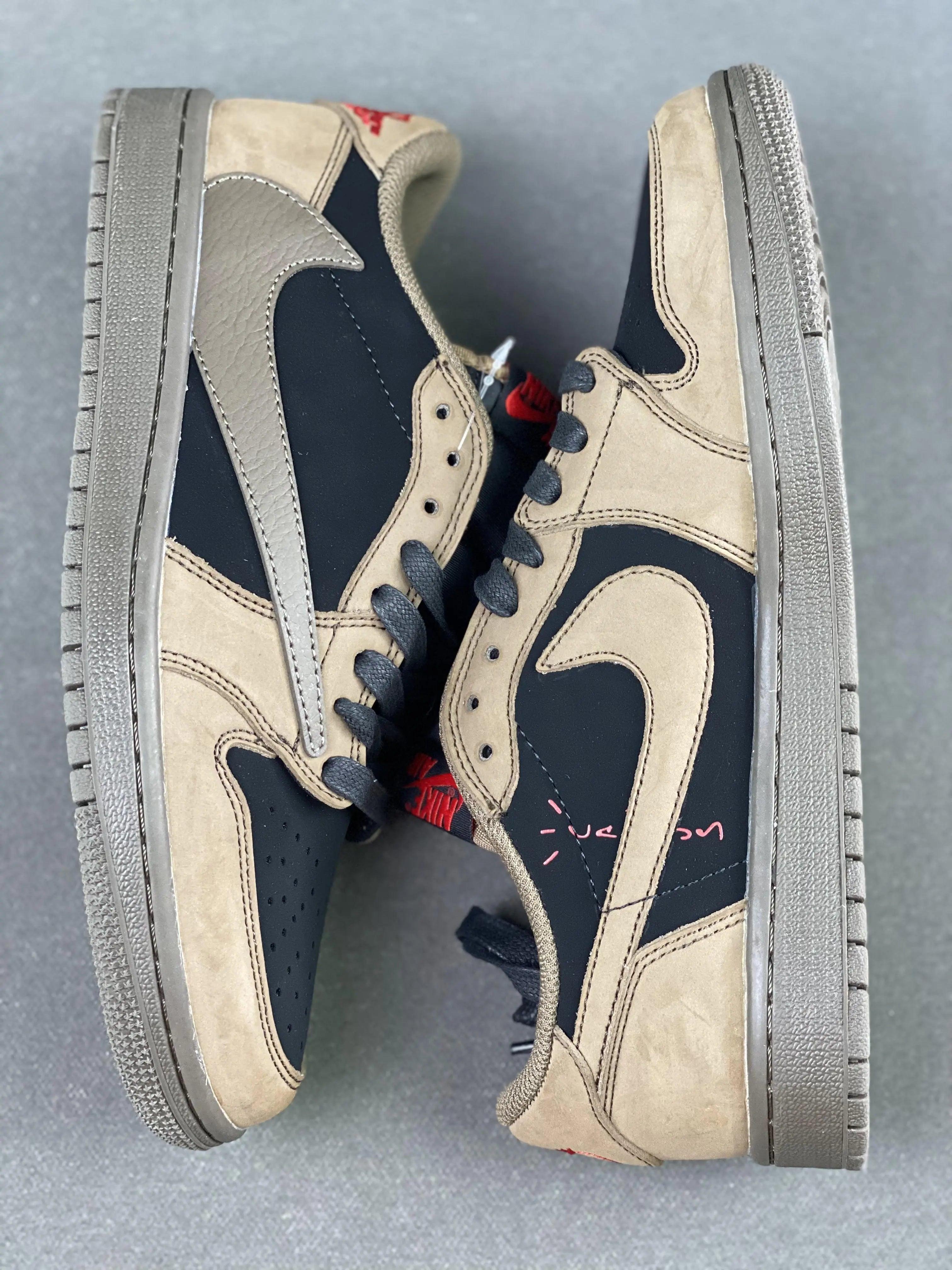 Custom Travis Scott x Air Jordan 1 Low Velvet Brown sneakerland