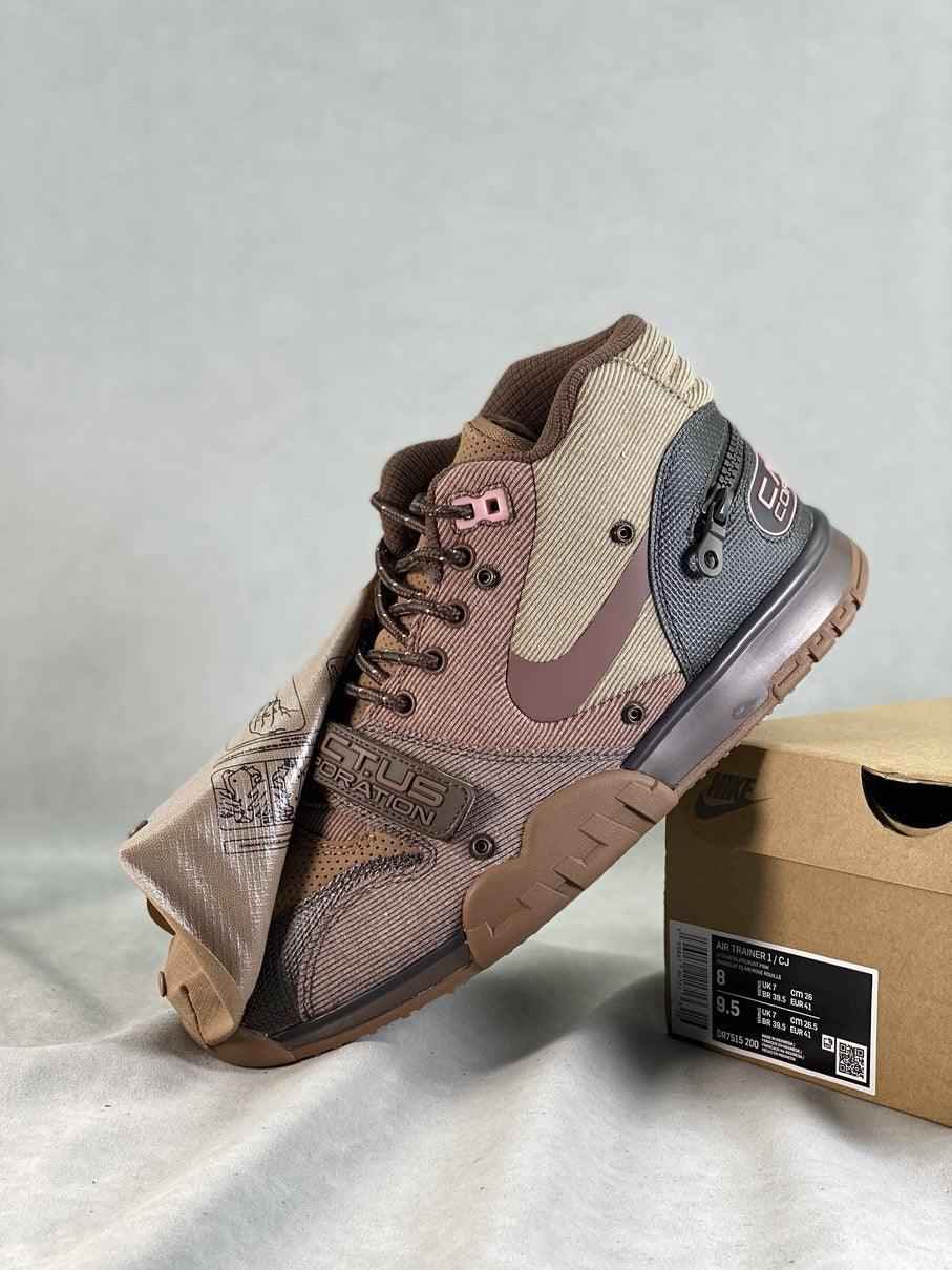 Custom Travis Scott x Air Trainer 1 Wheat DR7515-200