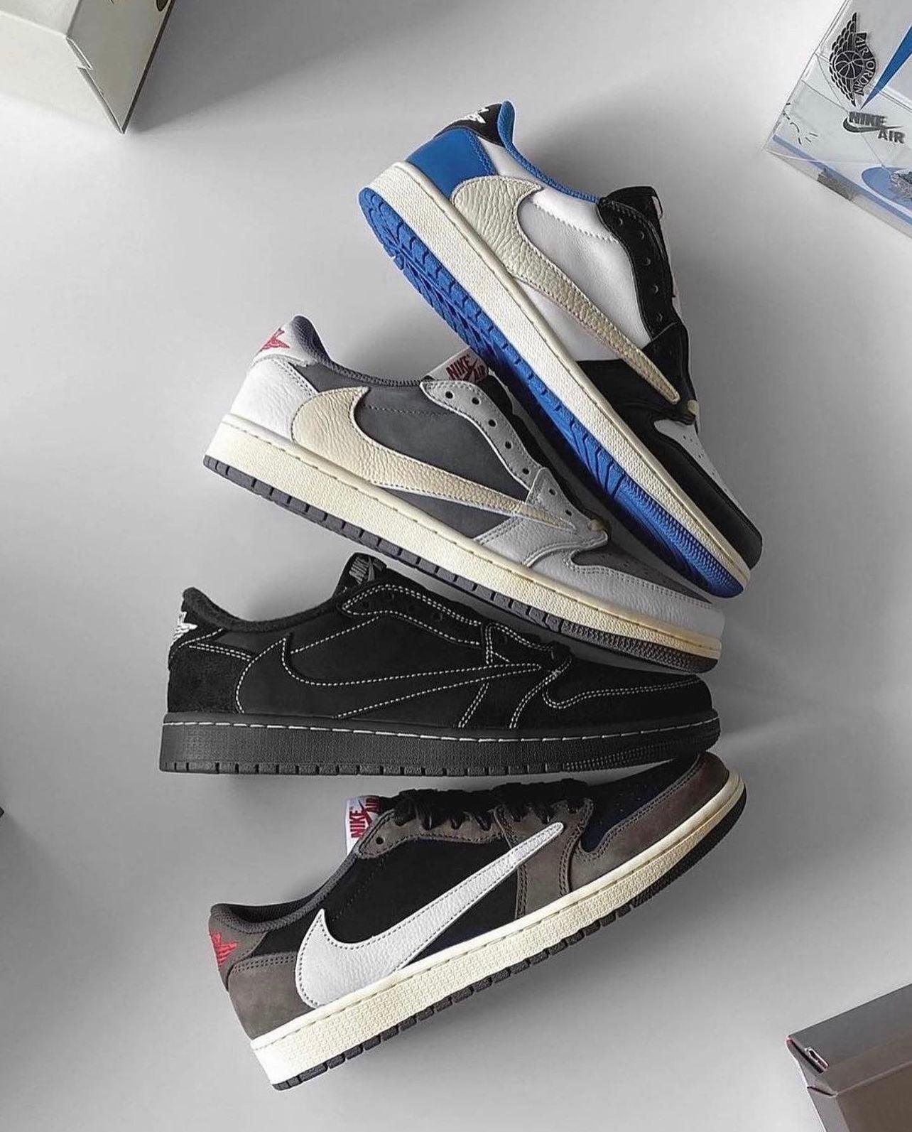 Custom Travis Scott x Fragment x Air Jordan 1 Low DM7866-001 - sneakerhypesusa