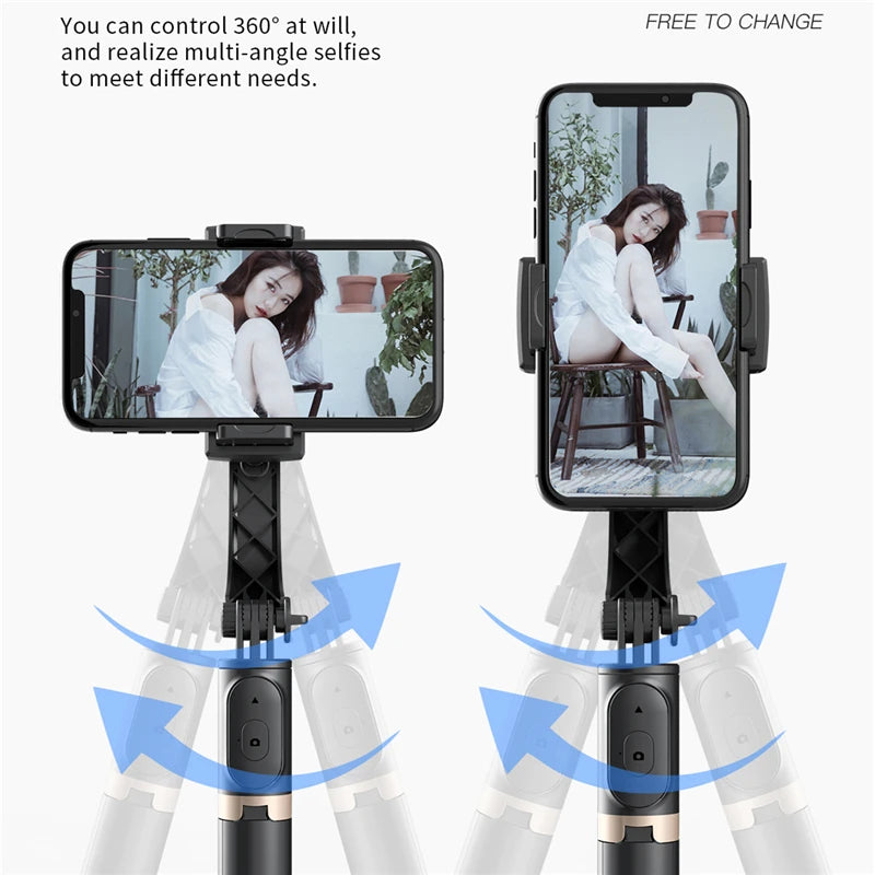 Mobile Video Stabilizer Bluetooth Selfie Stick Tripod