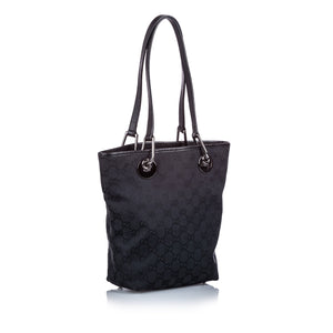 GG Black Canvas Fabric GG Eclipse Tote Bag Italy