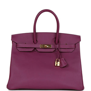 Birkin 35 Anemone Epsom Gold Hardware Kilta bags