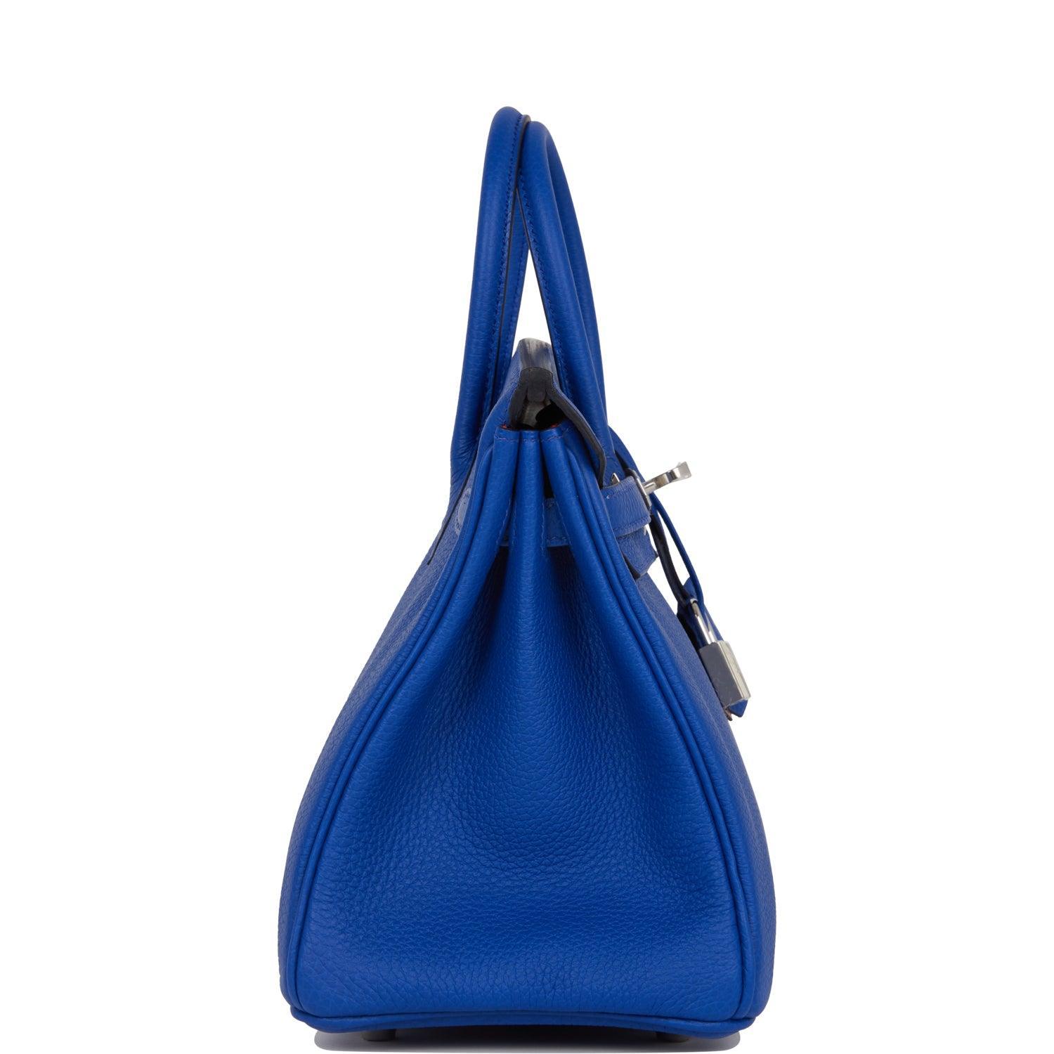 Birkin 25 Bleu Royal Verso Togo Palladium Hardware - sneakerlandnet