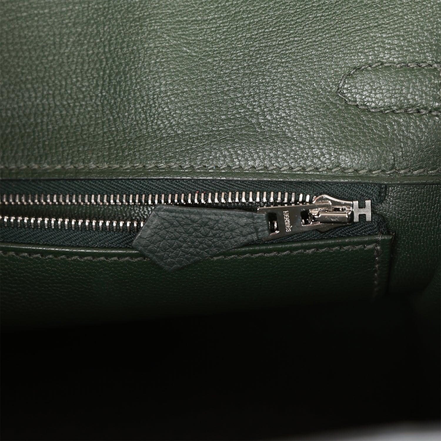 Birkin 25 Vert Fonce Togo Palladium Hardware - sneakerlandnet