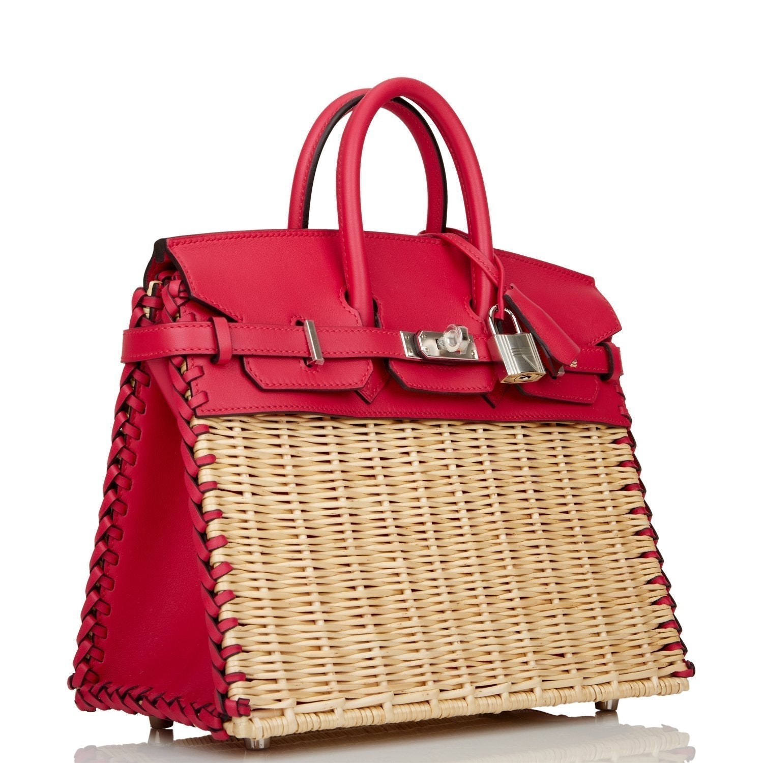 Picnic Sellier Birkin 25 Framboise Swift Palladium Hardware Kilta bags