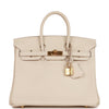 Birkin 25 Craie Swift Gold Hardware Kilta Bags